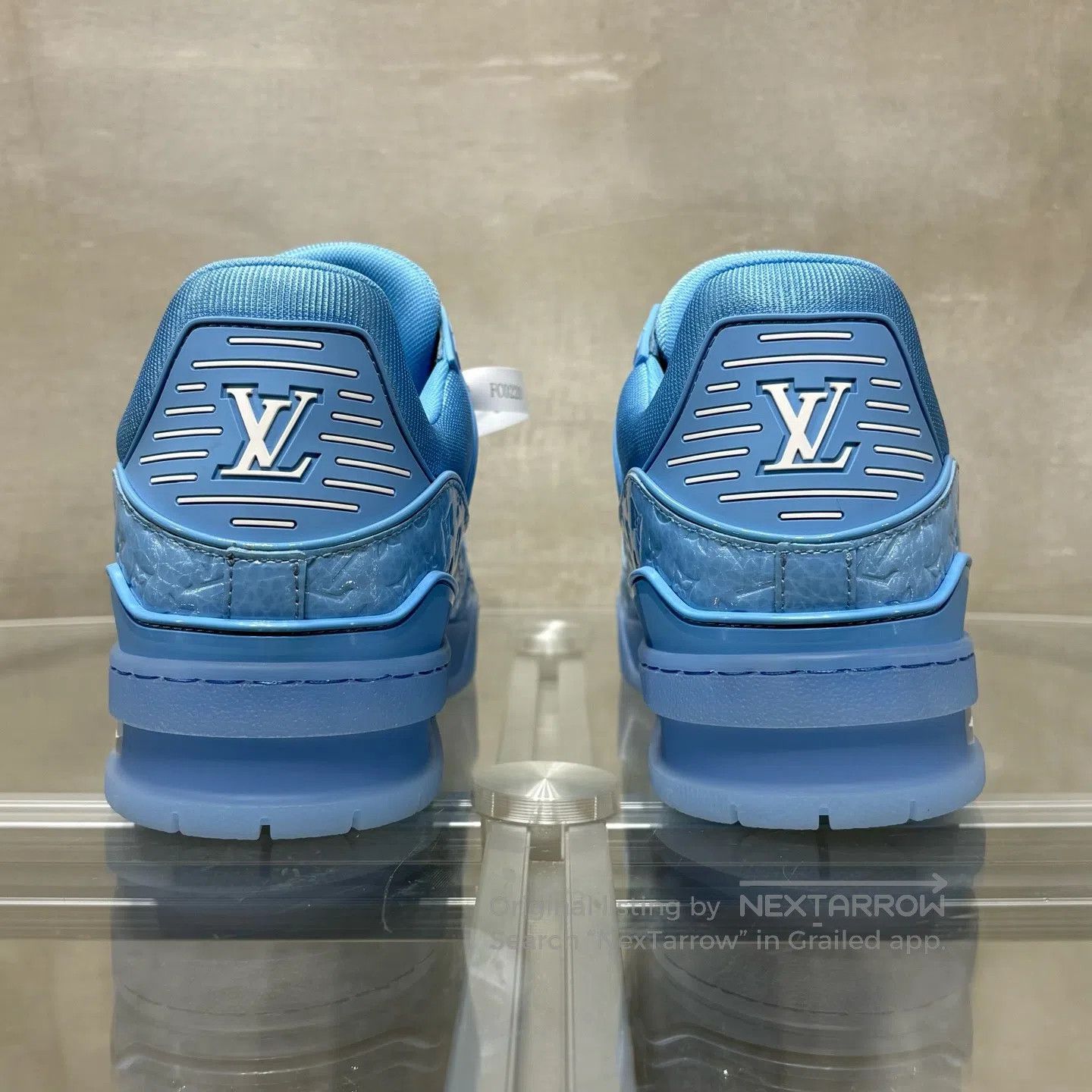 Louis Vuitton Louis Vuitton Trainer New Full-Print Blue shoes Size US 7.5 / EU 40-41 - 6 Thumbnail