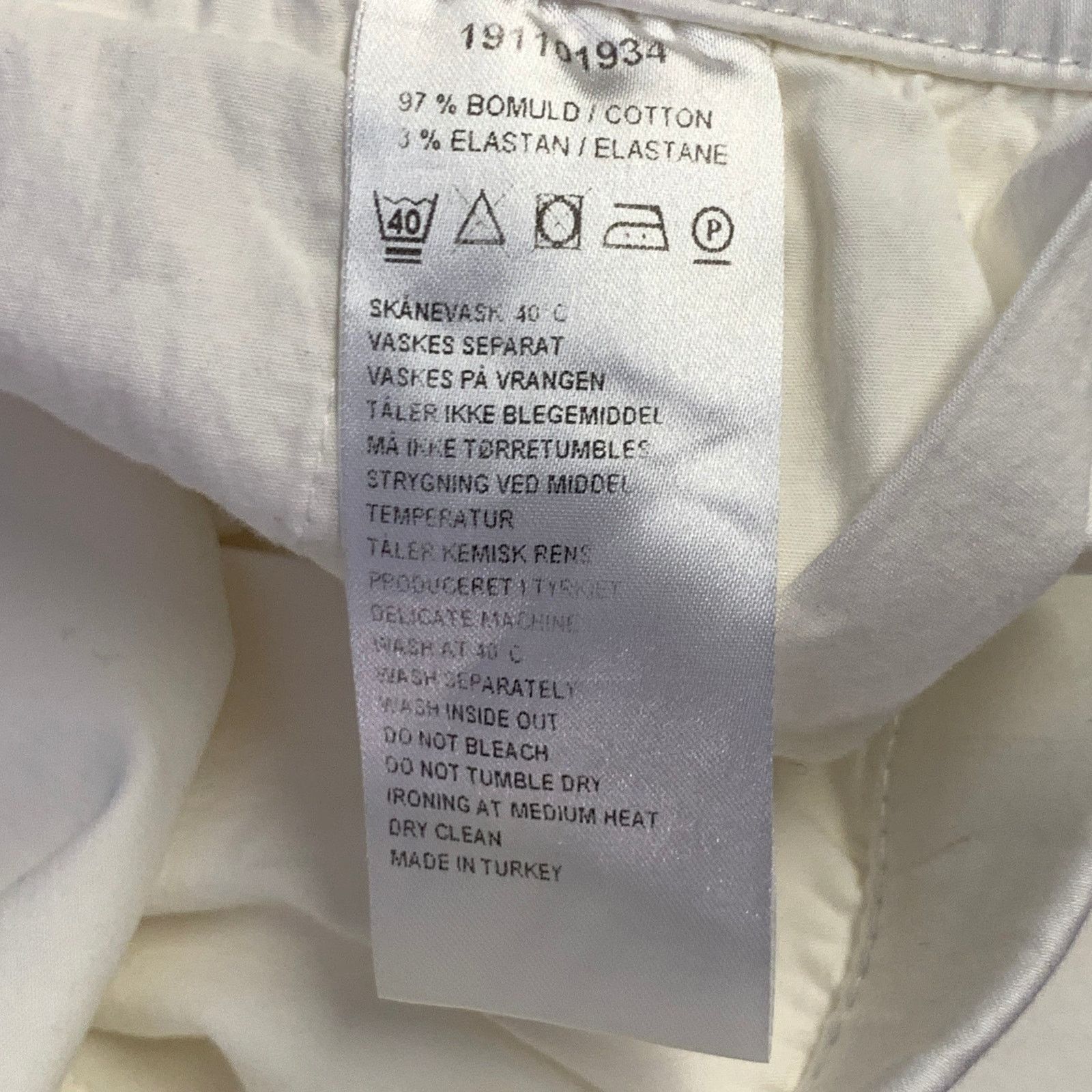 Other MASAI White Cotton Elastic Waistband Ankle Zip Casual Pants Size 32" / US 10 / IT 46 - 5 Thumbnail