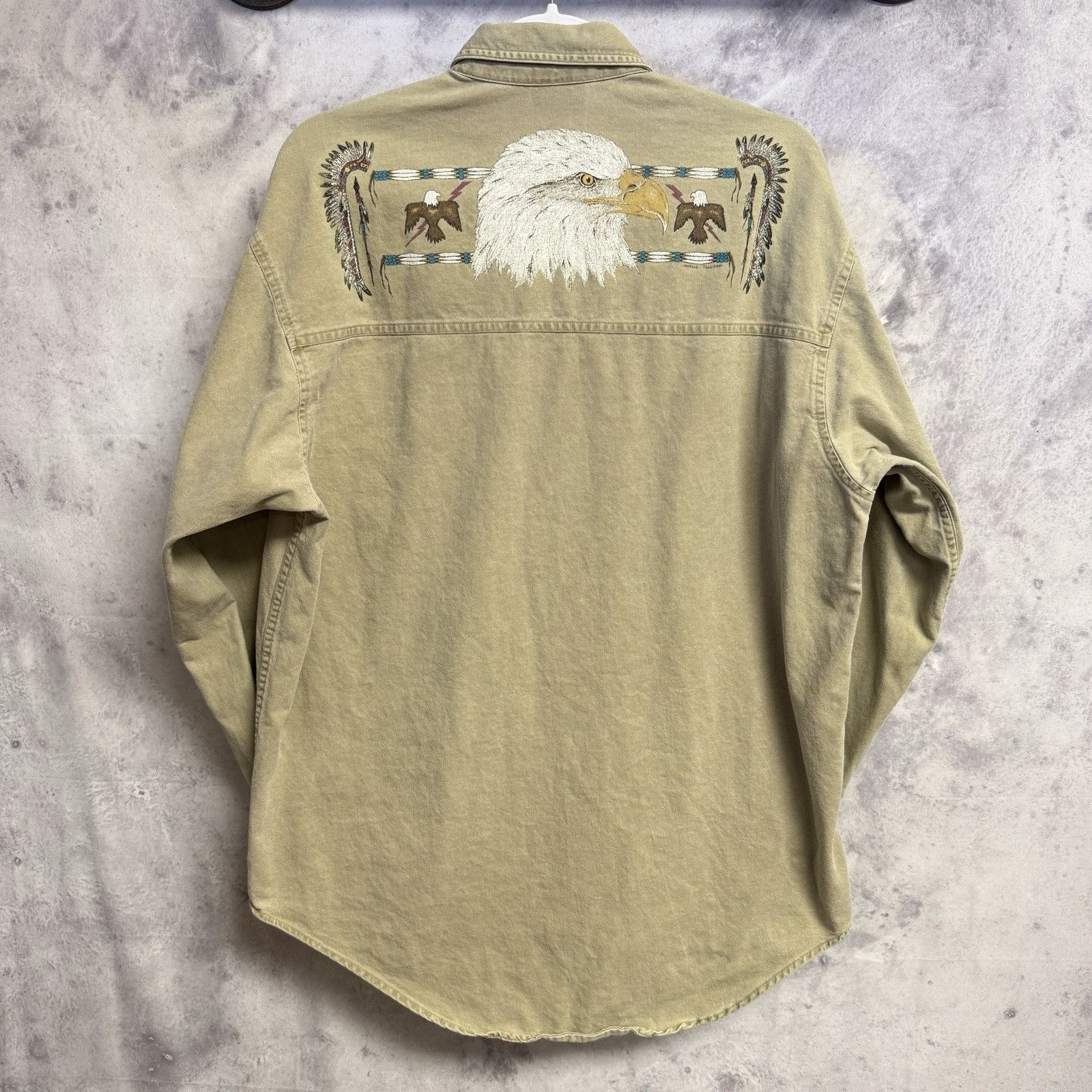 Coldwater Creek Vintage Coldwater Creek Eagle Button Up Shirt Mens Large 24x Size US L / EU 52-54 / 3 - 2 Thumbnail