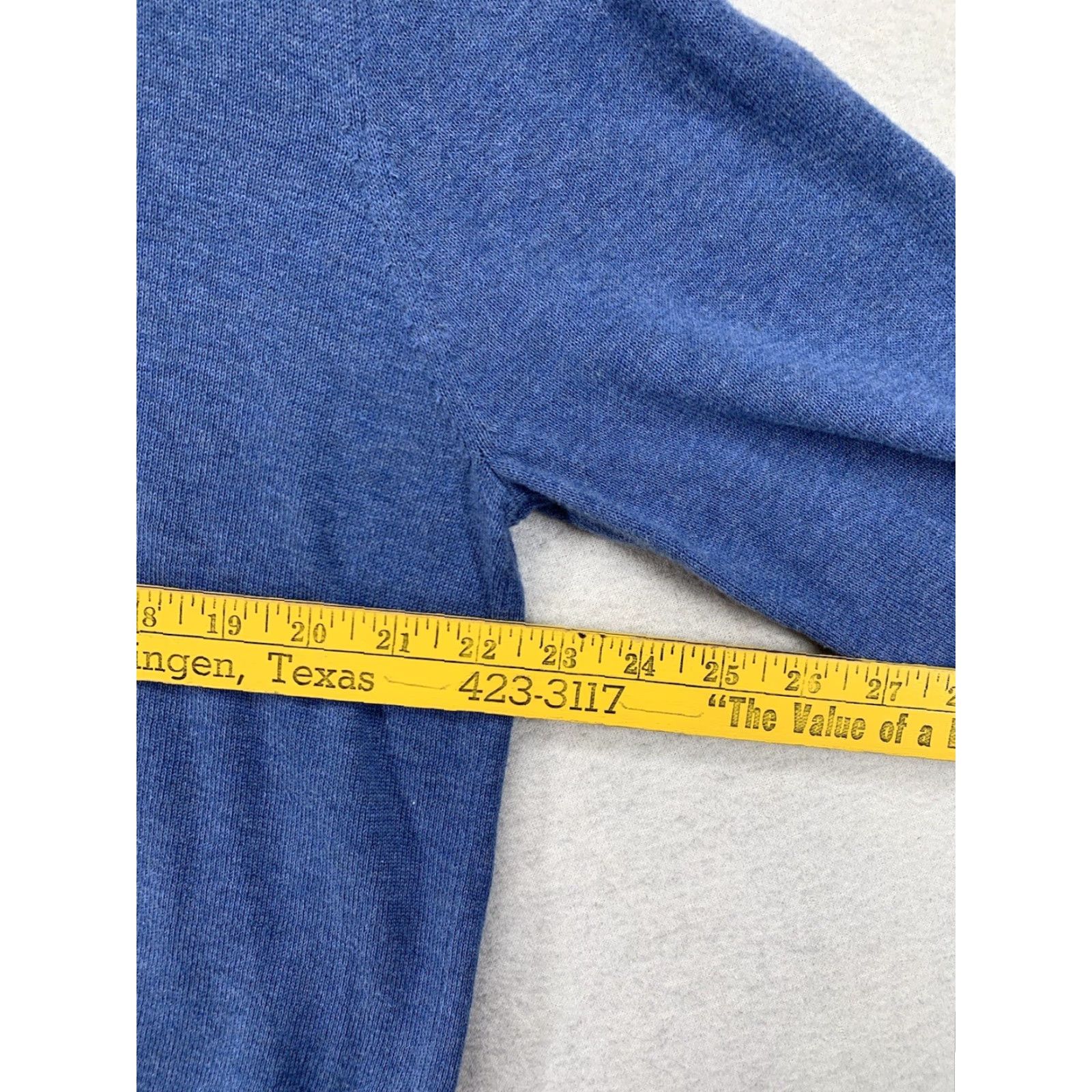 J.Crew VINTAGE J.CREW Men's V-Neck Sweater Pullover Knit Cotton Solid Blue Size XL Winter Fall Spring Size US XL / EU 56 / 4 - 5 Thumbnail