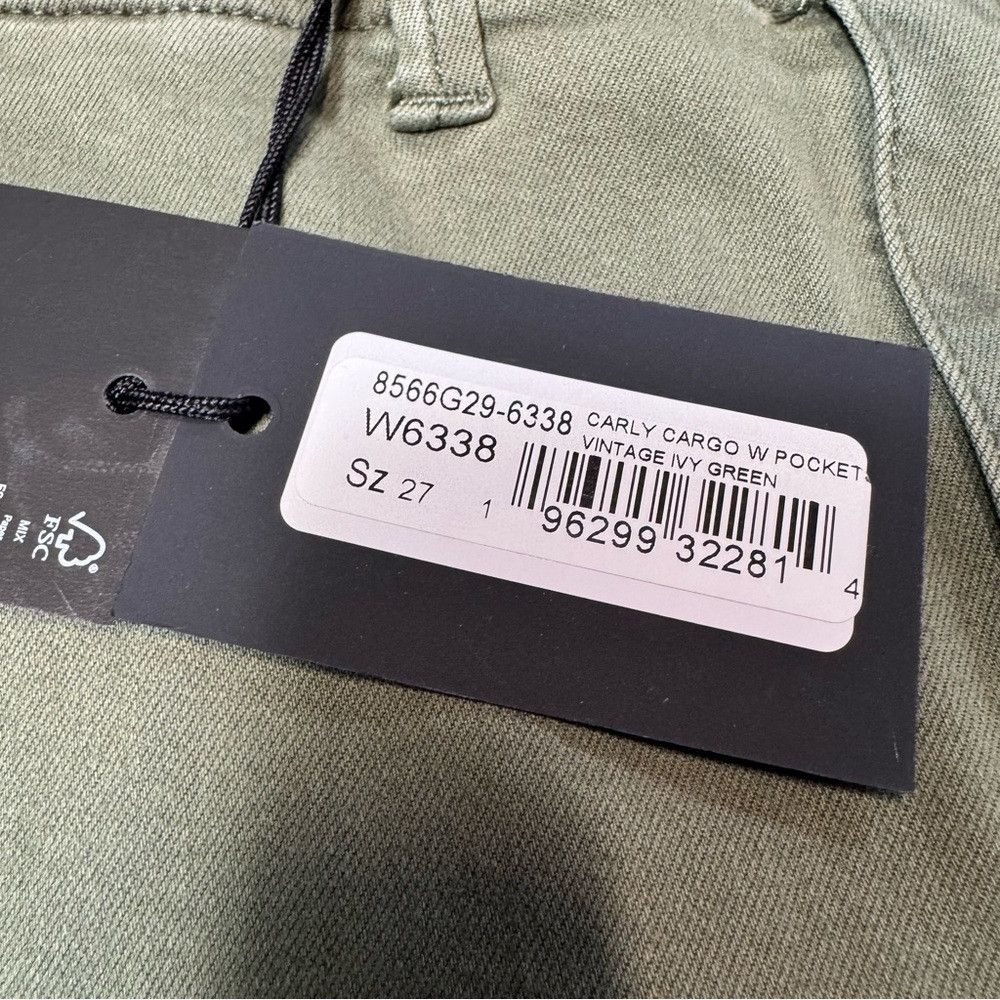 Paige NWT New Paige Carly Wide-Leg Ankle Cargo Green Pants Size 2 Size 27" / US 4 / IT 40 - 6 Thumbnail