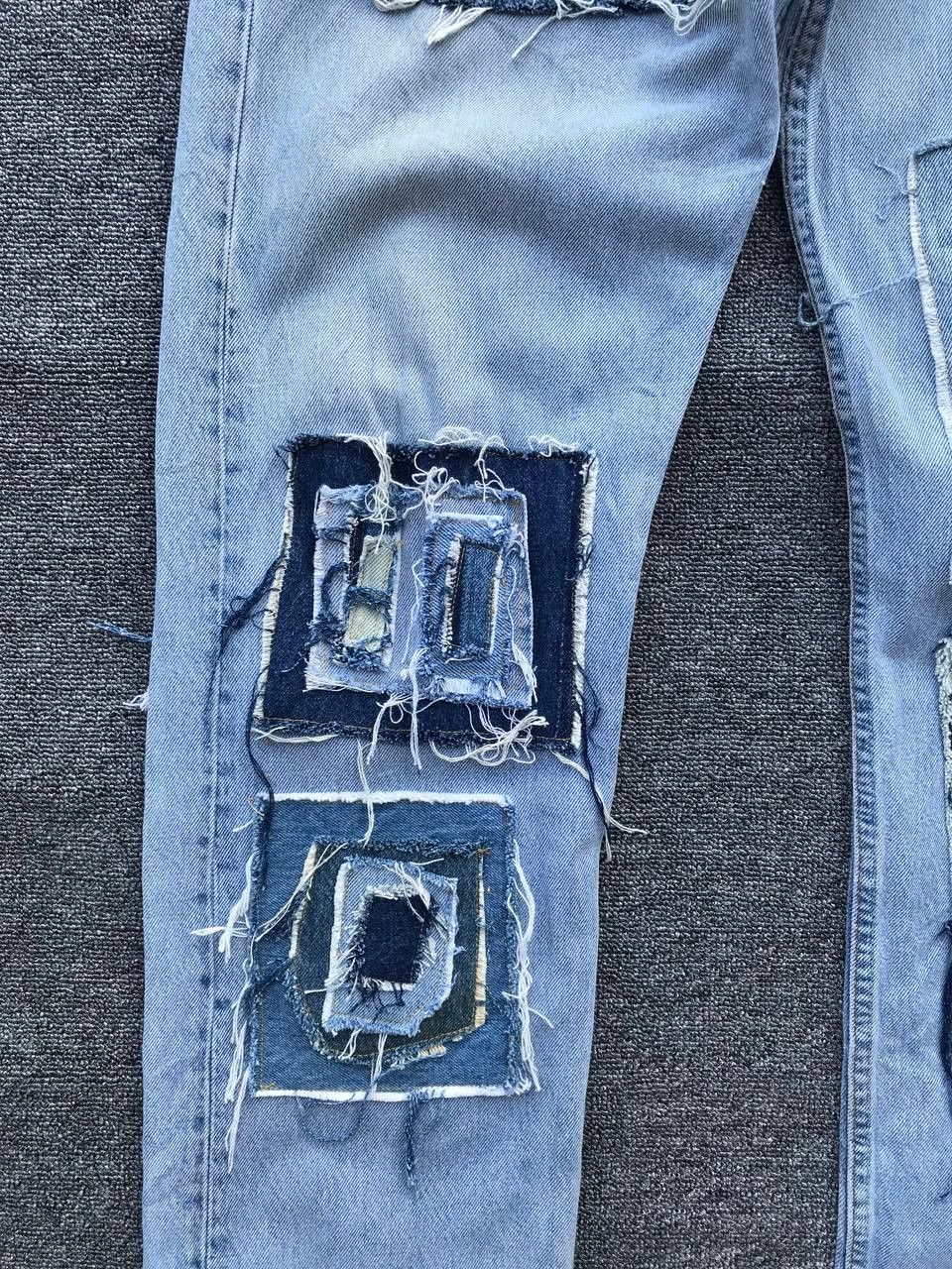 Levi's × Vintage Vintage 1993 Levis 501 distressed patchwork jean W34x29.5" Size US 33 - 4 Thumbnail