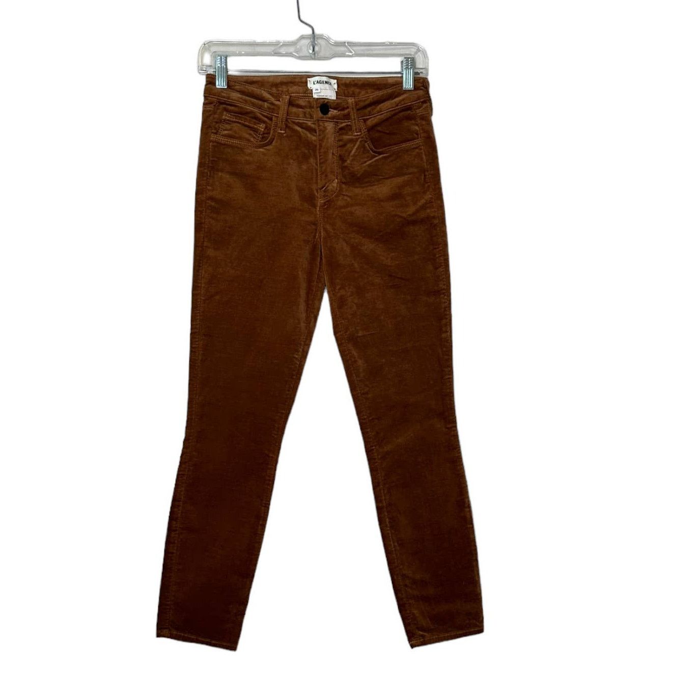 L'AGENCE L'Agence brown velvet skinny cropped jeans size 26-2 Size 26" / US 2 / IT 38 - 1 Thumbnail