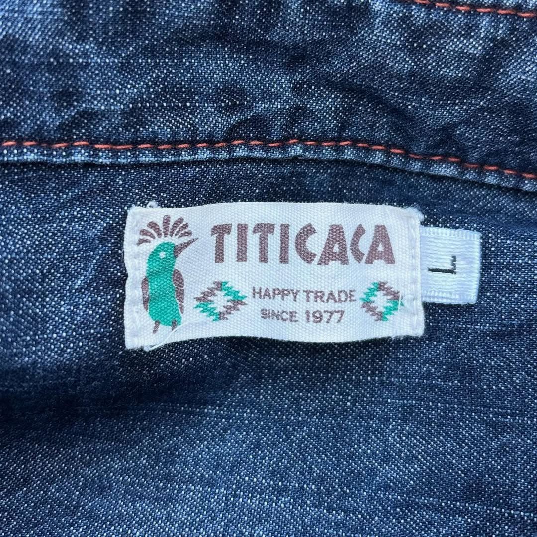 Japanese Brand Titicaca Mexican Pattern Pocket Denim Shirt Size US L / EU 52-54 / 3 - 4 Thumbnail