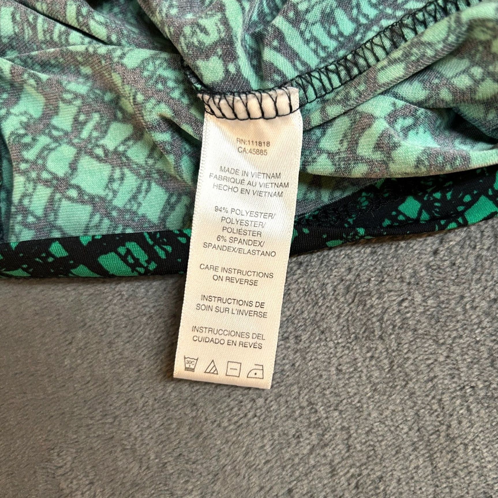 Michael Kors VINTAGE: Michael Kors Faux Wrap Dress Womens Extra Small XS Green Black Print Long Sleeve Size XS / US 0-2 / IT 36-38 - 6 Thumbnail