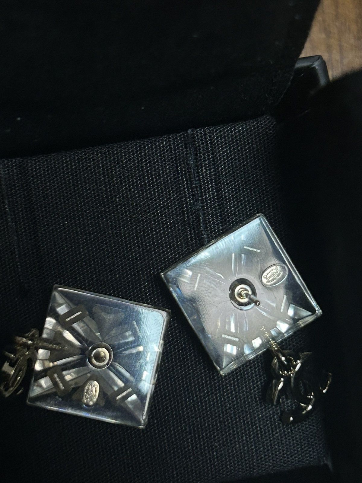 Chanel Chanel Resin Square Logo Earrings Size ONE SIZE - 8 Thumbnail