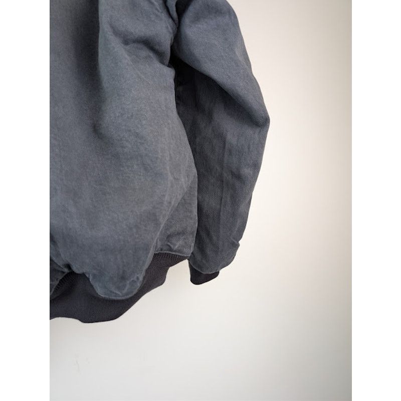 Balenciaga o1rshd1 Organic Japanese Denim Zip-Up Hoodie in Heavy Grey Size US M / EU 48-50 / 2 - 17 Thumbnail