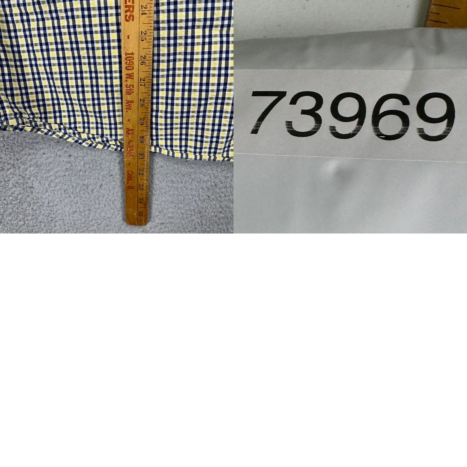 Chaps Chaps Button-Down Shirt 2XL Yellow Blue Plaid Seersucker Short Sleeve Pocket Mens Shirt Size US XXL / EU 58 / 5 - 8 Thumbnail