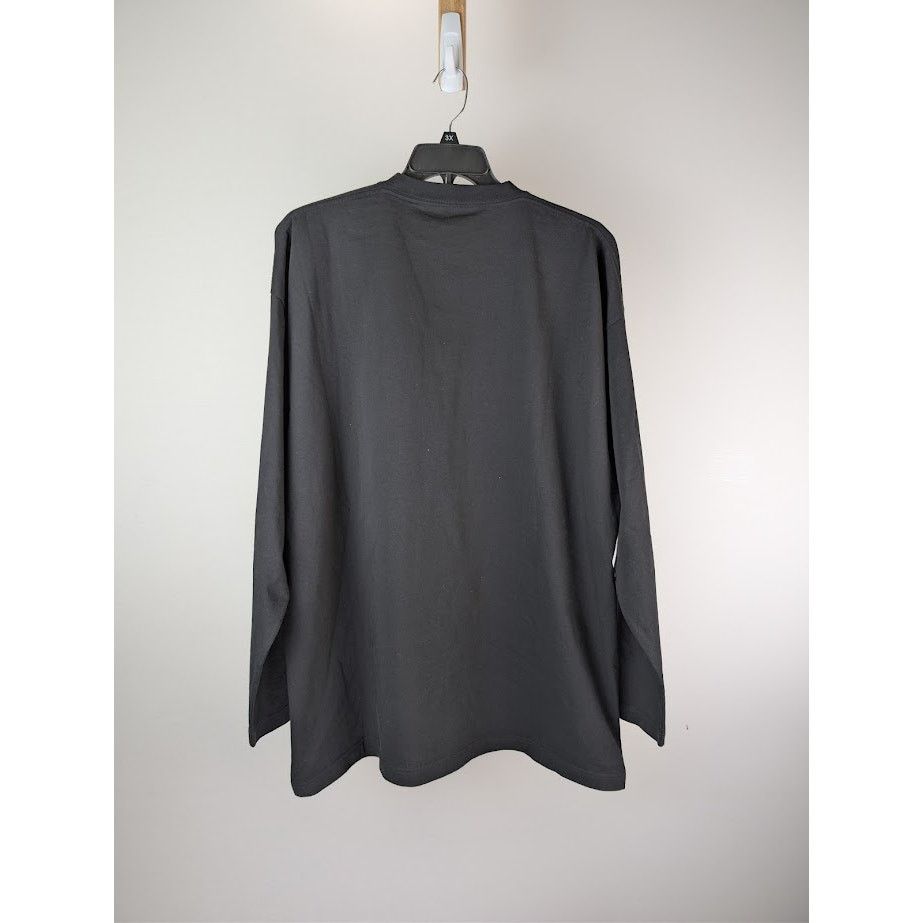 Balenciaga o1rshd1 Paris Vintage Jersey L/S T-Shirt in Black Size US L / EU 52-54 / 3 - 9 Thumbnail