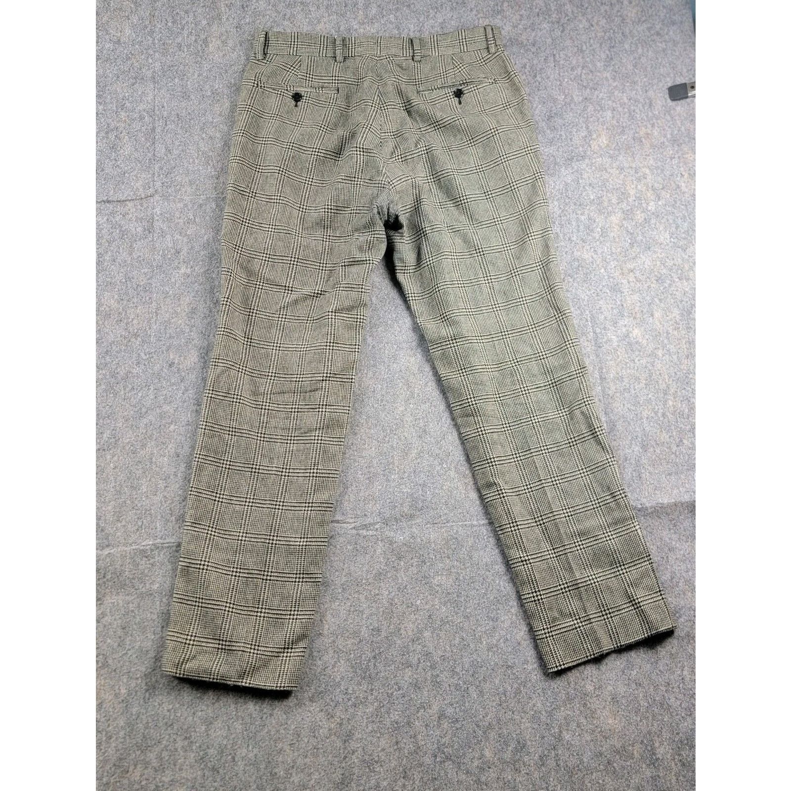 Todd Snyder Todd Snyder Plaid Wool Trouser Multi Cream Black *Read* Size US 31 - 3 Thumbnail