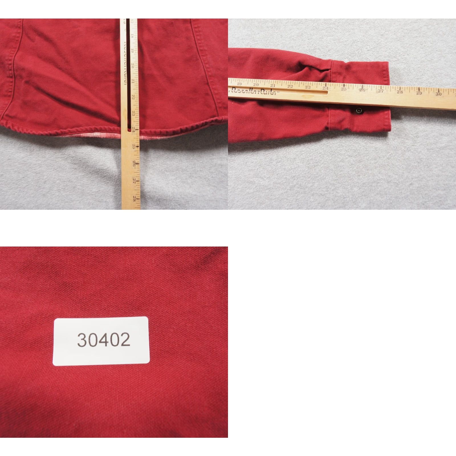 Carhartt VINTAGE Carhartt Shirt Womens Medium Red Canvas Button Down Snap Flannel Lined Ladies Size M / US 6-8 / IT 42-44 - 9 Thumbnail