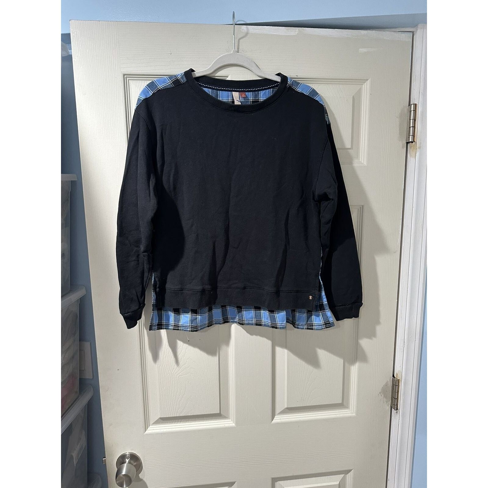 & Other Stories Anthropologie Pilcro Black/Blue Sweatshirt Size M A003304 Size M / US 6-8 / IT 42-44 - 3 Thumbnail