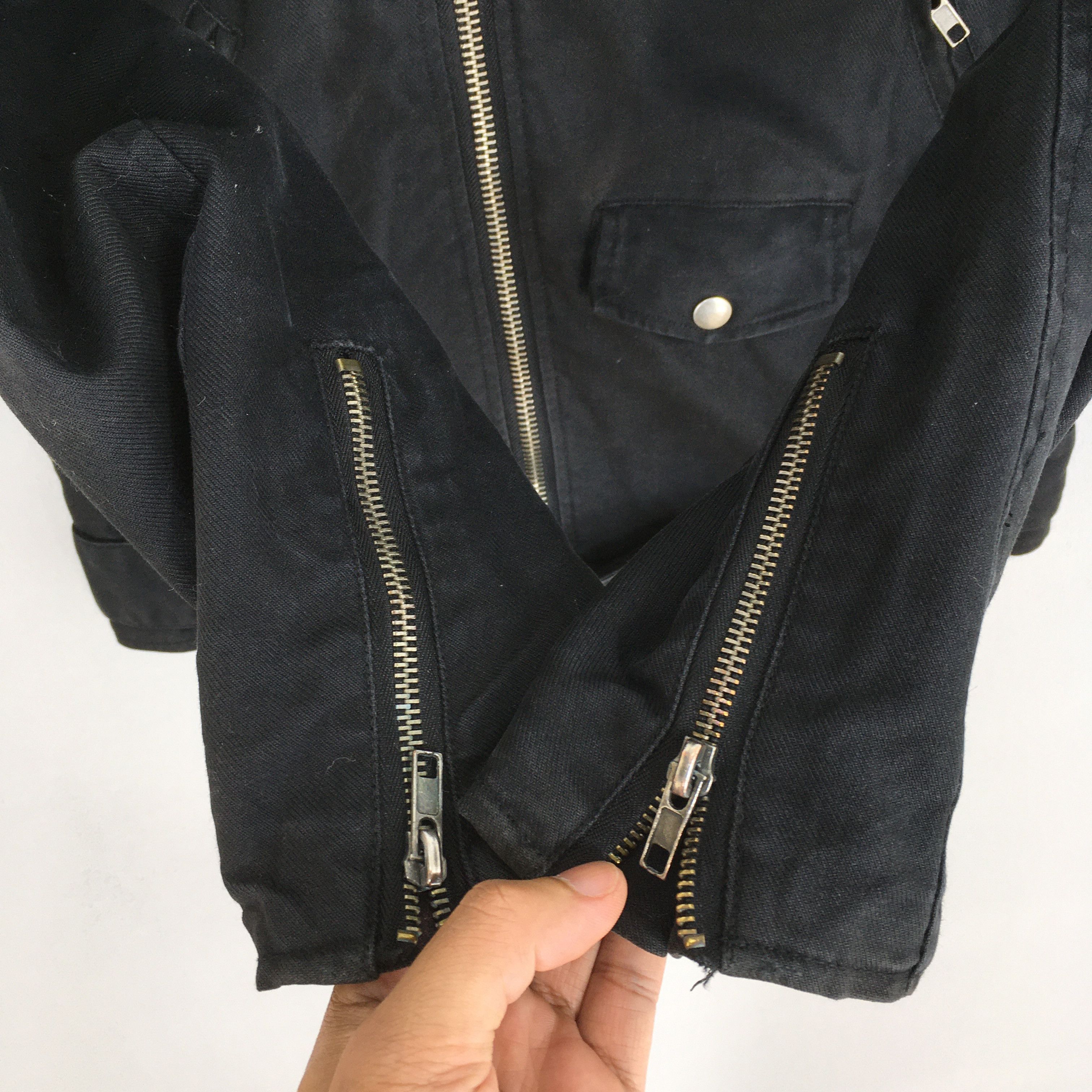 Schott Vintage Double Collar Punk Biker Concert Black Jacket Medium Size US M / EU 48-50 / 2 - 5 Thumbnail