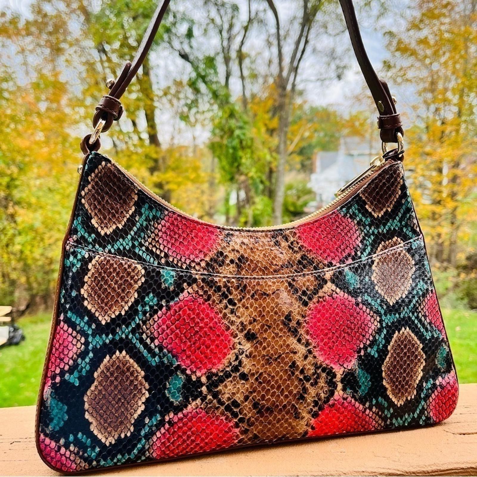 BRAHMIN Brahmin Esme Multi Caladesi Snake Print Shoulder Bag NWT Size ONE SIZE - 2 Thumbnail