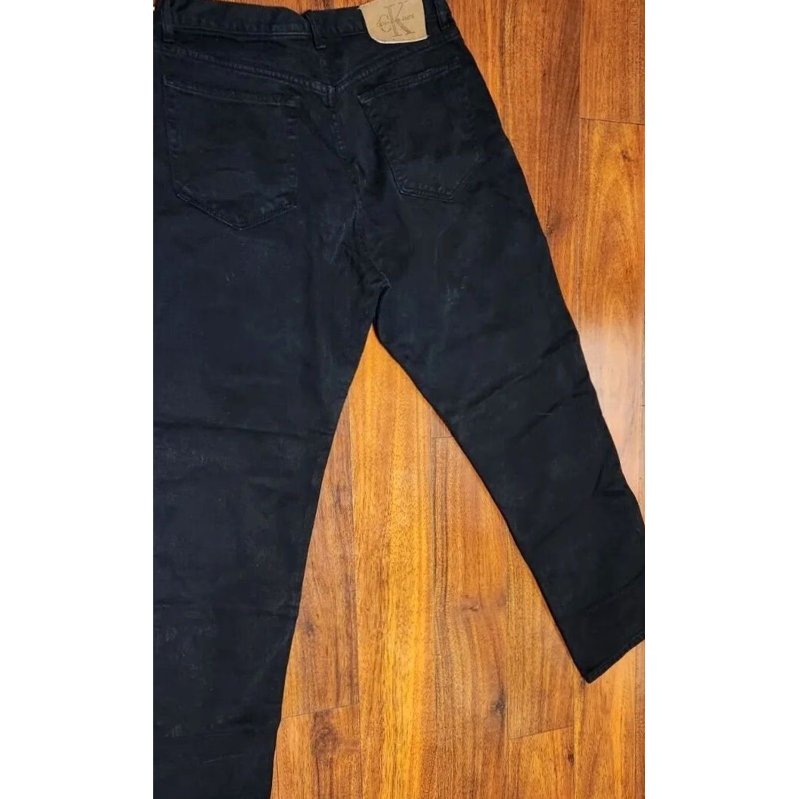 Calvin Klein VINTAGE Calvin Klein Jeans Womens 30X32 Button Fly Denim Black NWT CK 90s Retro Logo Jeans Womens Size 36" / US 14 / IT 50 - 3 Thumbnail