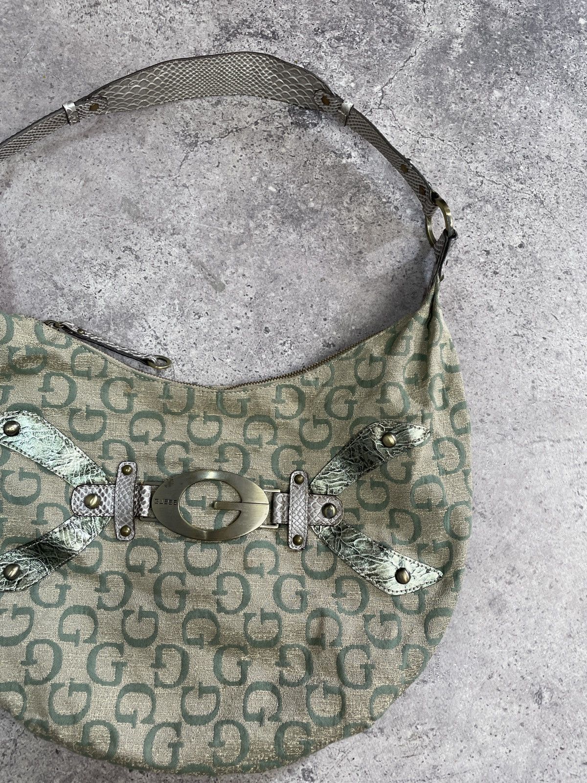 Guess × Vintage Rare🔥🔥 Y2K Vintage GUESS Baguette Shoulder Bag Denim Size ONE SIZE - 5 Thumbnail