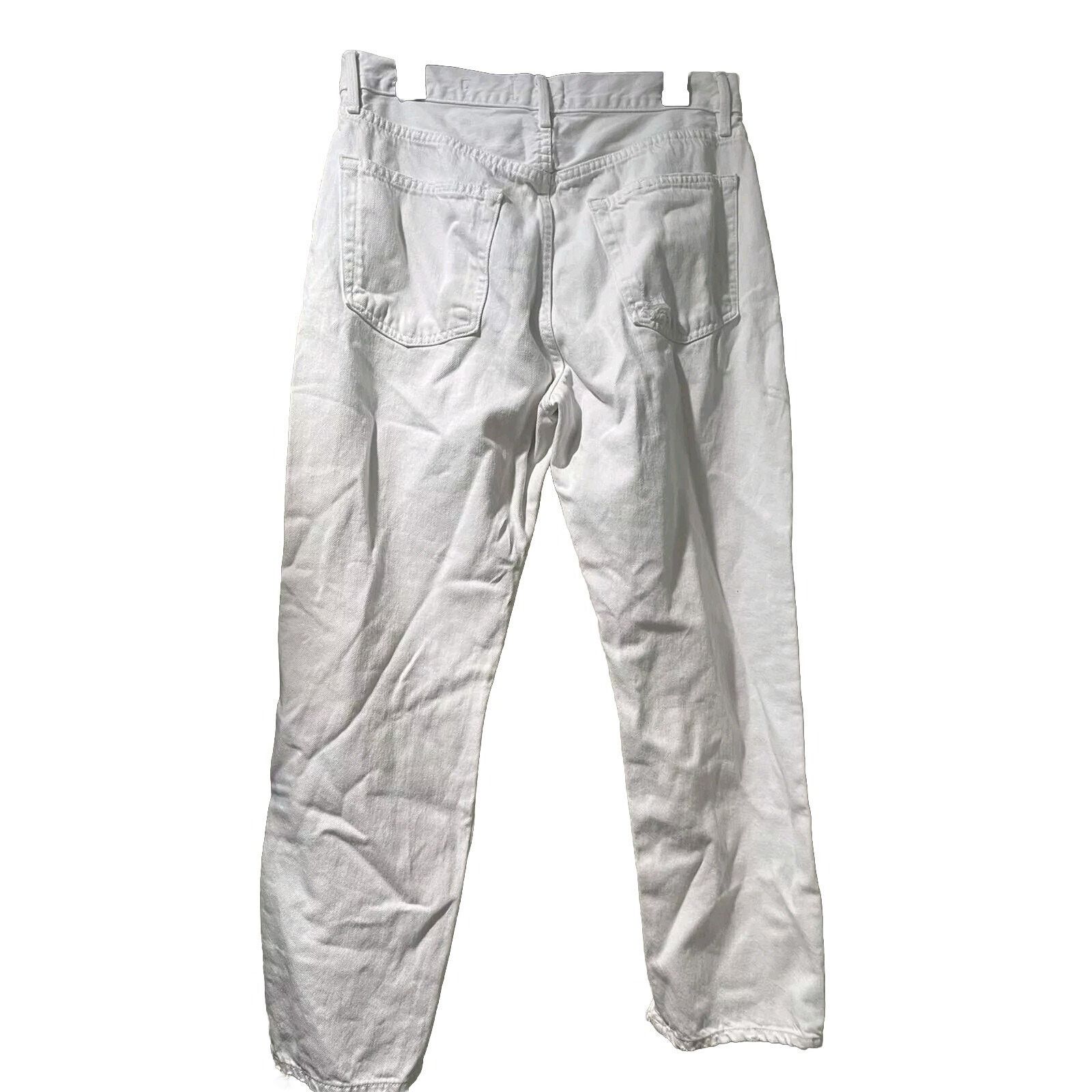 Frame FRAME Women The Cotton Jeans White Size 30 A003088 Size 30" / US 8 / IT 44 - 4 Thumbnail