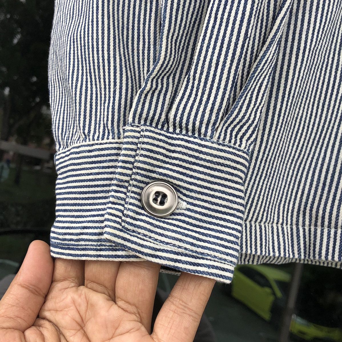 Japanese Brand Mark Gonzales Button Up Hickory Stripe Jacket Size US L / EU 52-54 / 3 - 9 Thumbnail