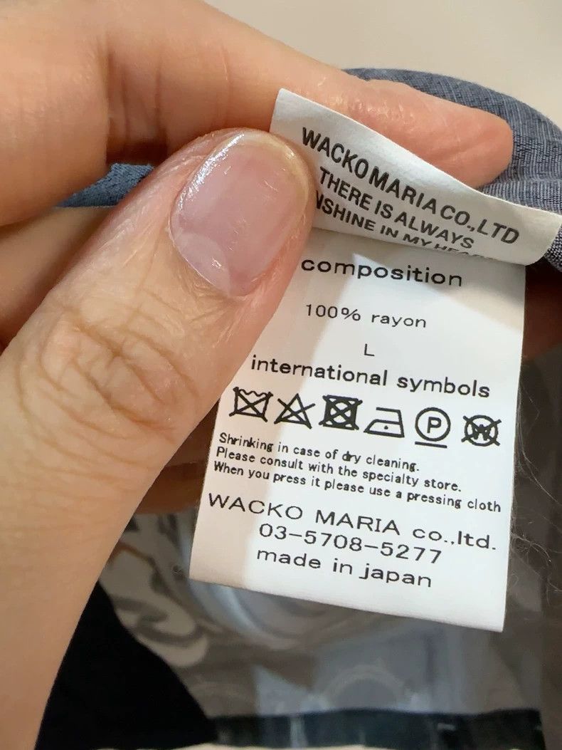 Wacko Maria Wacko maria Japanese Made L-Size Short Sleeve Shirt Materi Size US L / EU 52-54 / 3 - 6 Thumbnail