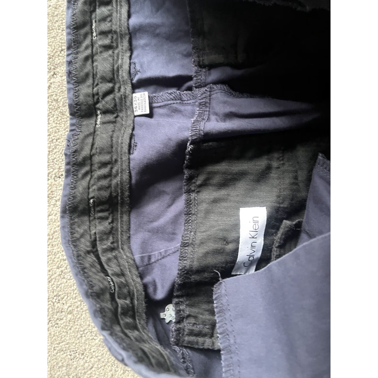 Calvin Klein Calvin Klein Men’s Pants 36x30 Blue Chino Regular Fit Slim Straight 30 in Inseam Navy Blue Size US 36 / EU 52 - 5 Thumbnail
