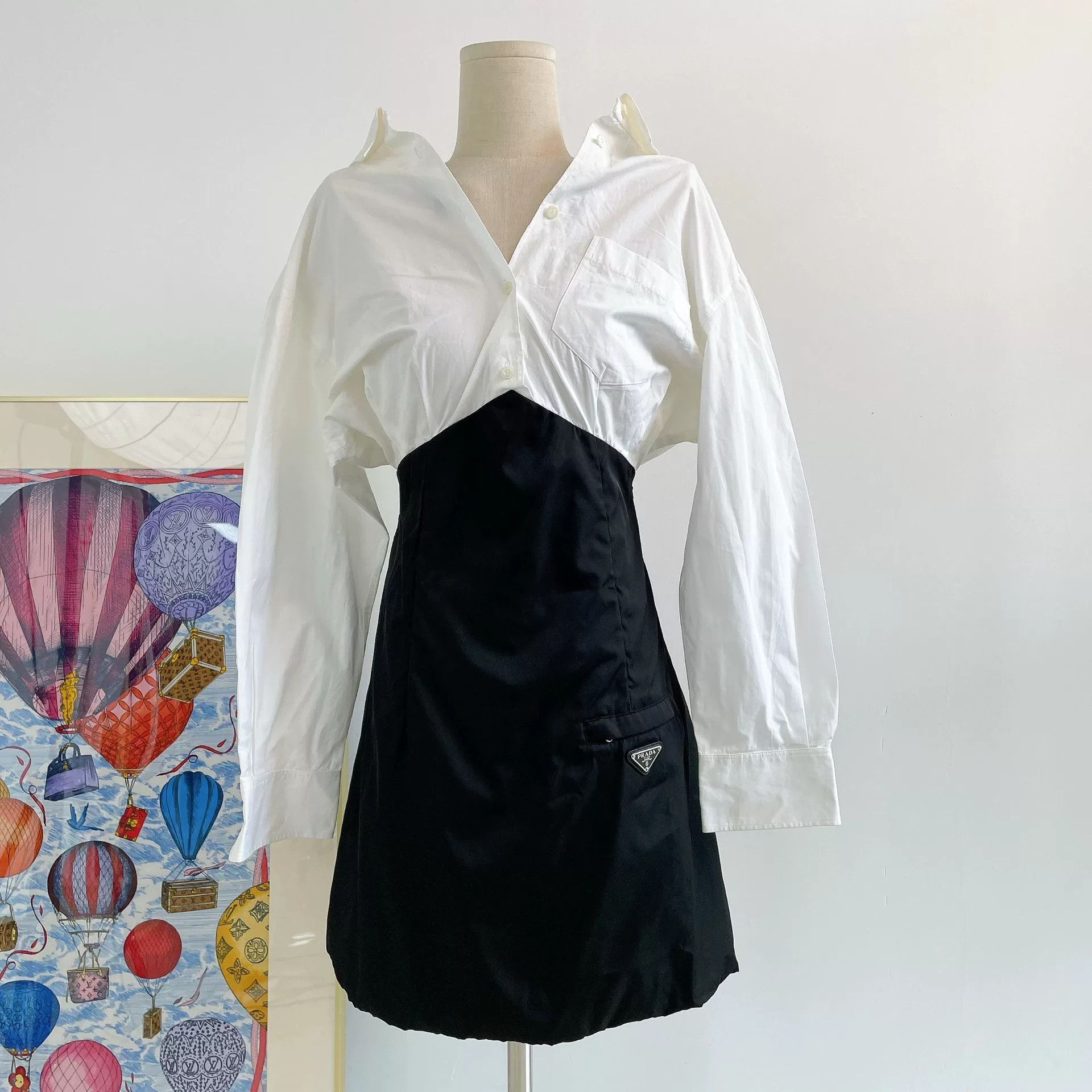 Prada PRADA Nylon Shirt Dress Size US 38 / EU 54 - 1 Thumbnail