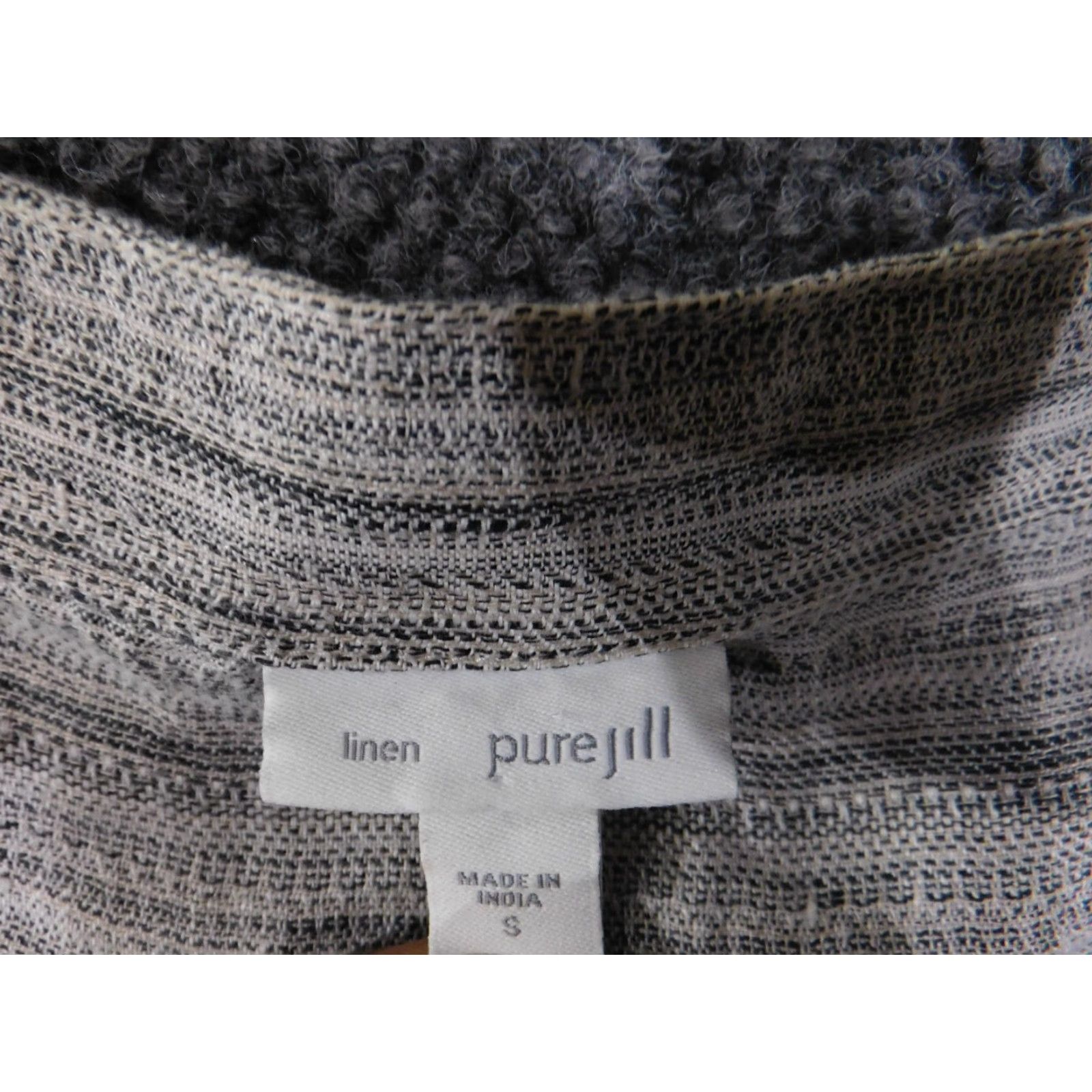 J. Jill Pure Jill Linen Dress Womens Small Gray Striped Sleeveless Midi Size S / US 4 / IT 40 - 7 Thumbnail