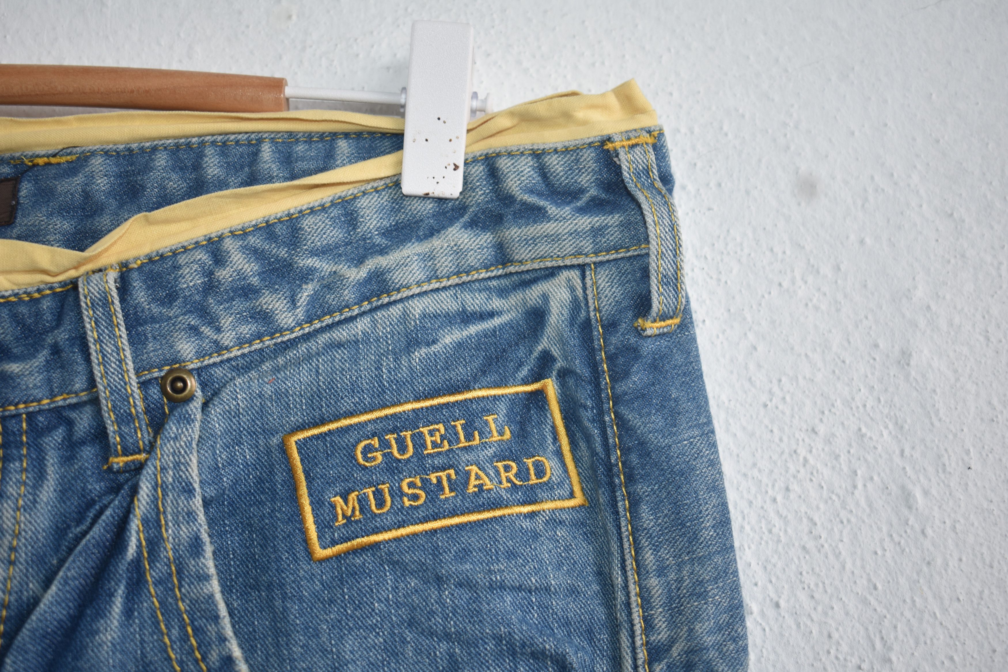 Hysteric Glamour × Japanese Brand Guell Mustard Patchwork Denim Hysteric Glamour Style W33 Size US 32 / EU 48 - 3 Thumbnail