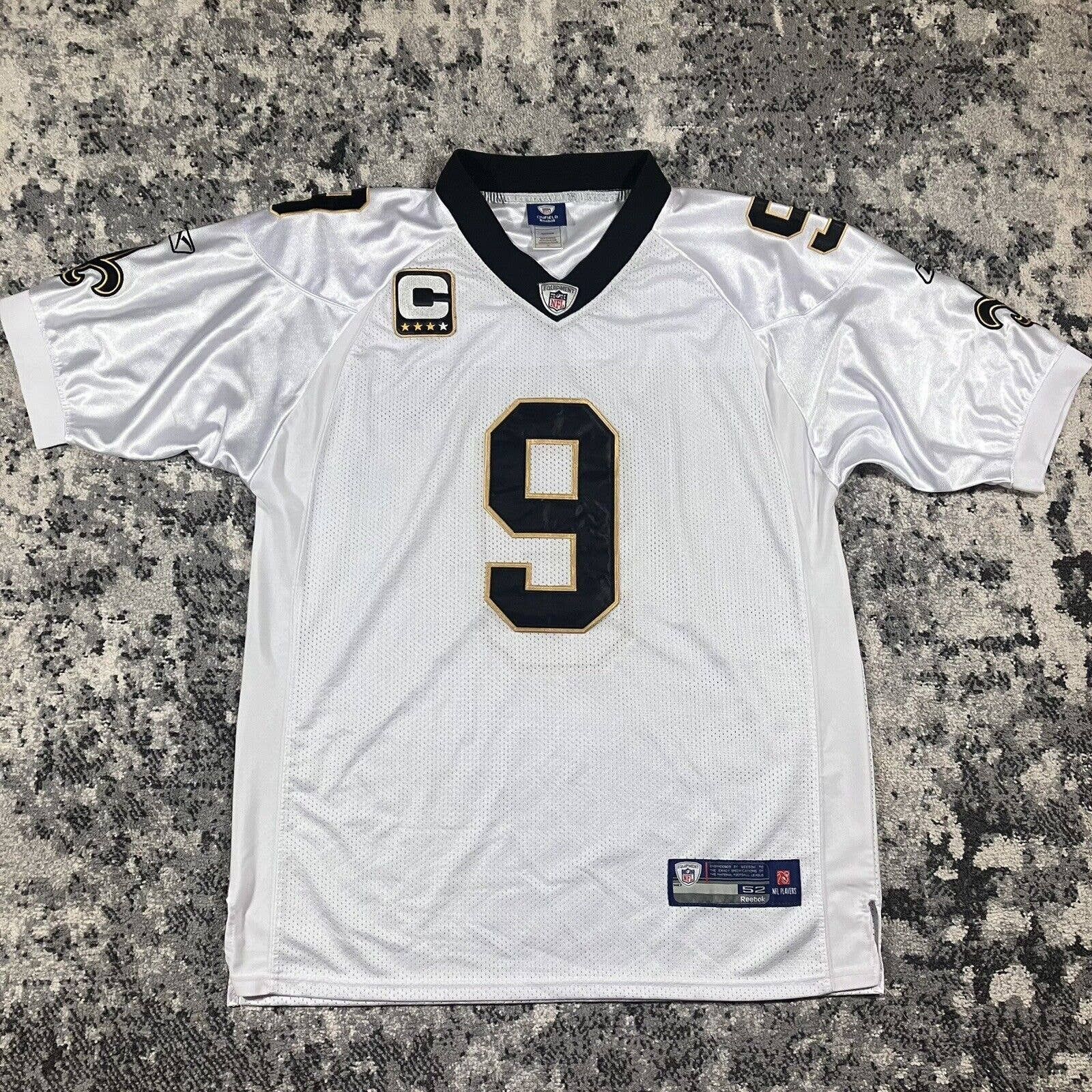 image of Nfl x Reebok New Orleans Saints Drew Brees Stitched Reebok Jersey in White, Men's (Size XL)