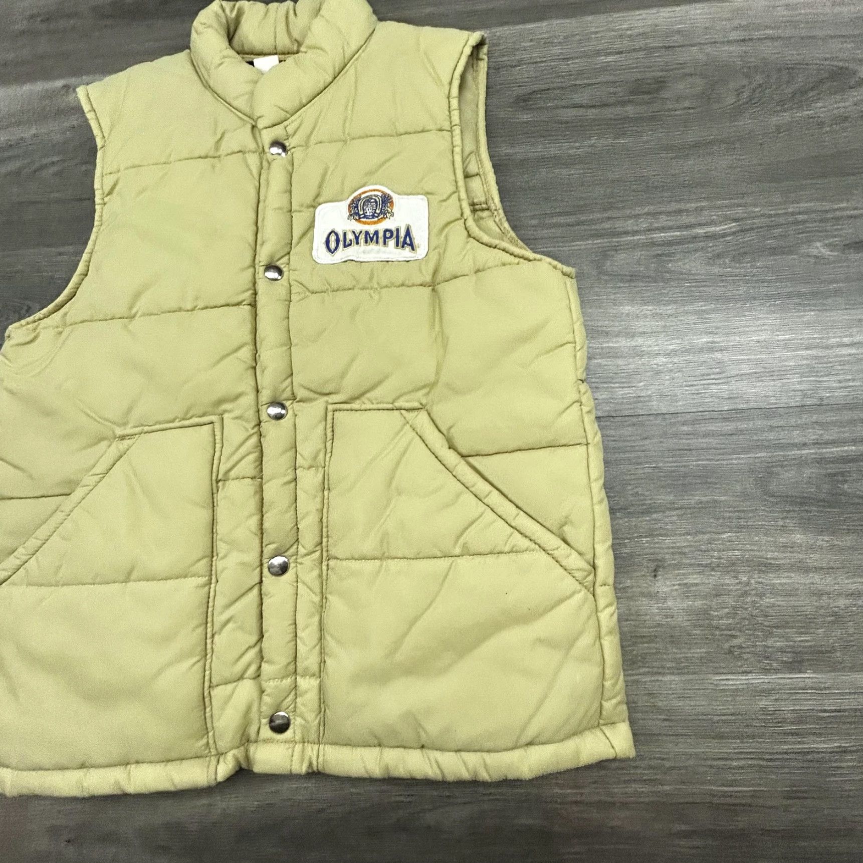 Vintage VINTAGE True 60s Puffer Vest Mens Small Red Jacket Olympia Beer Snap Zip RARE Swingster Quilted Nylon Bodywarmer Pockets Beor? Size US S / EU 44-46 / 1 - 4 Thumbnail
