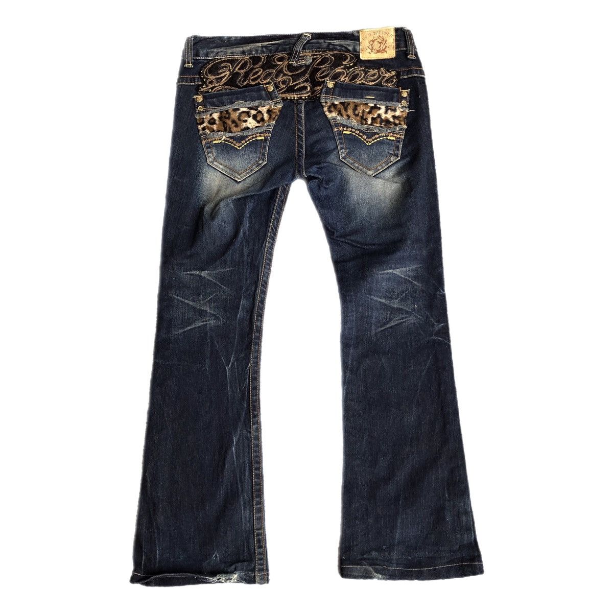 Redpepper Flared Embroidered Fading Jeans