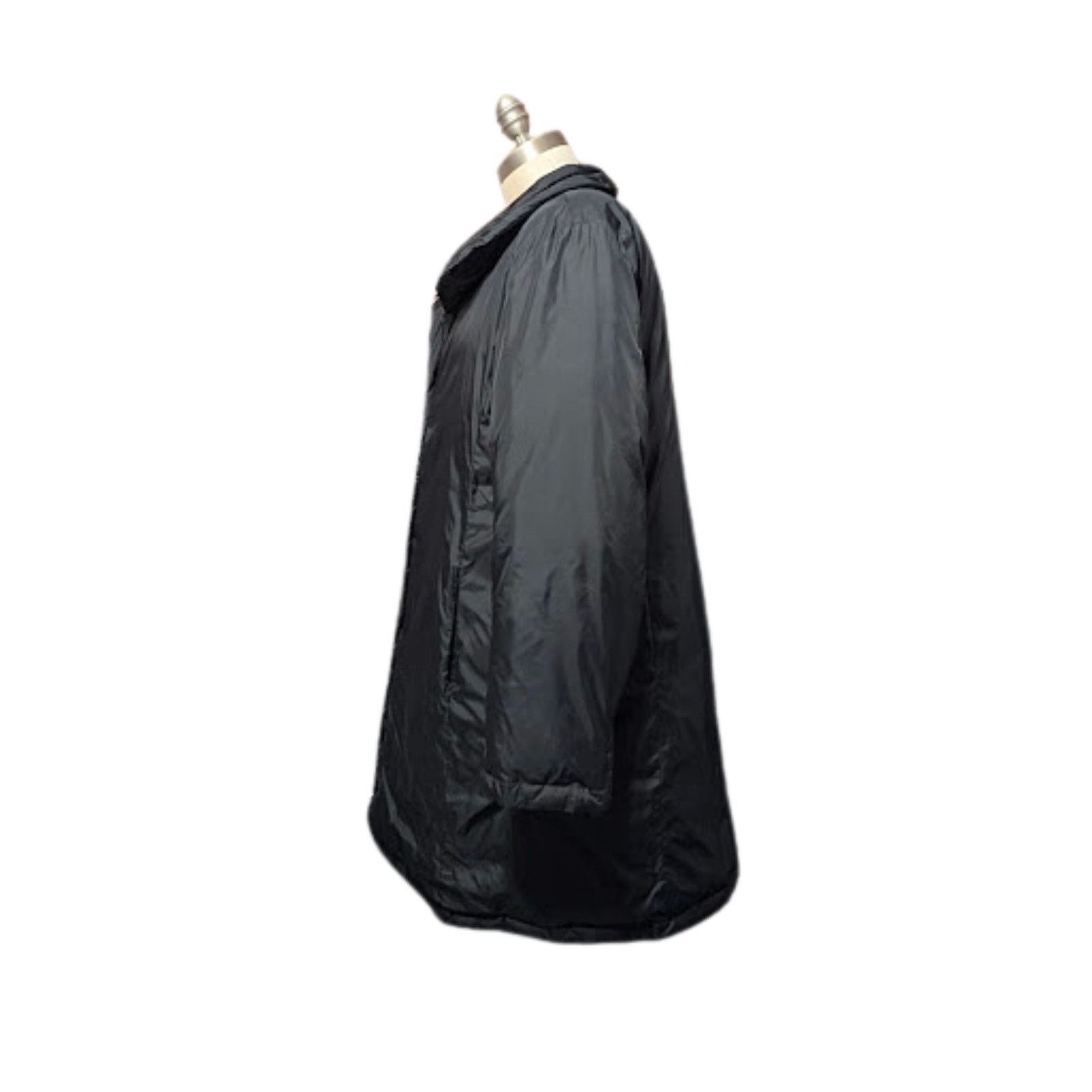 Eileen Fisher Eileen Fisher Black Quilted Long Puffer Coat Womens Size L Size L / US 10 / IT 46 - 2 Thumbnail