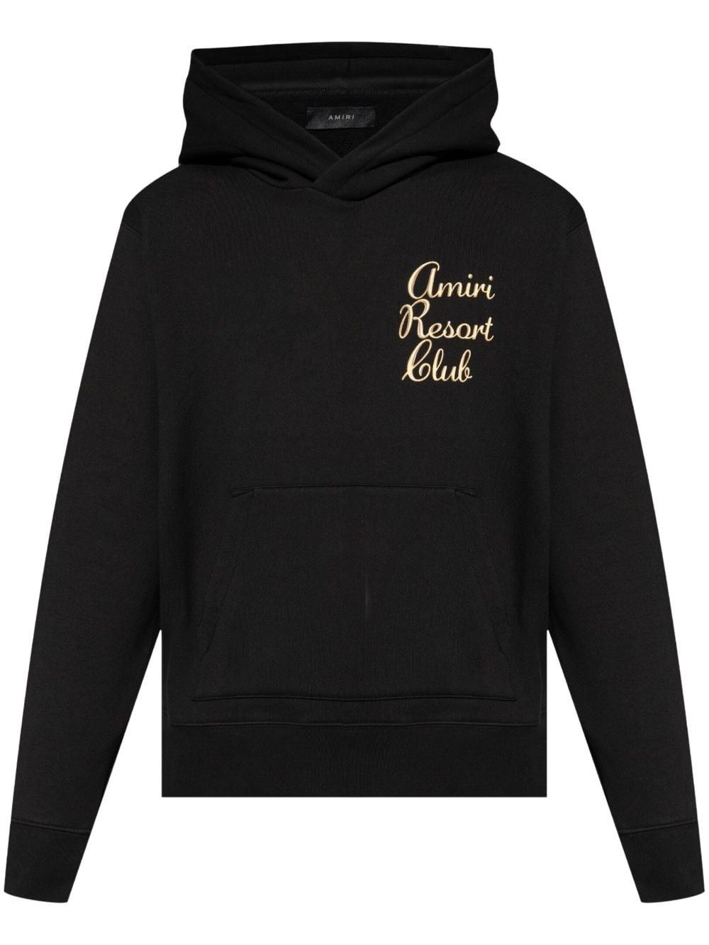 Amiri o1s1wg110625 Resort Club Logo Hoodie in Black Size US S / EU 44-46 / 1 - 1 Thumbnail