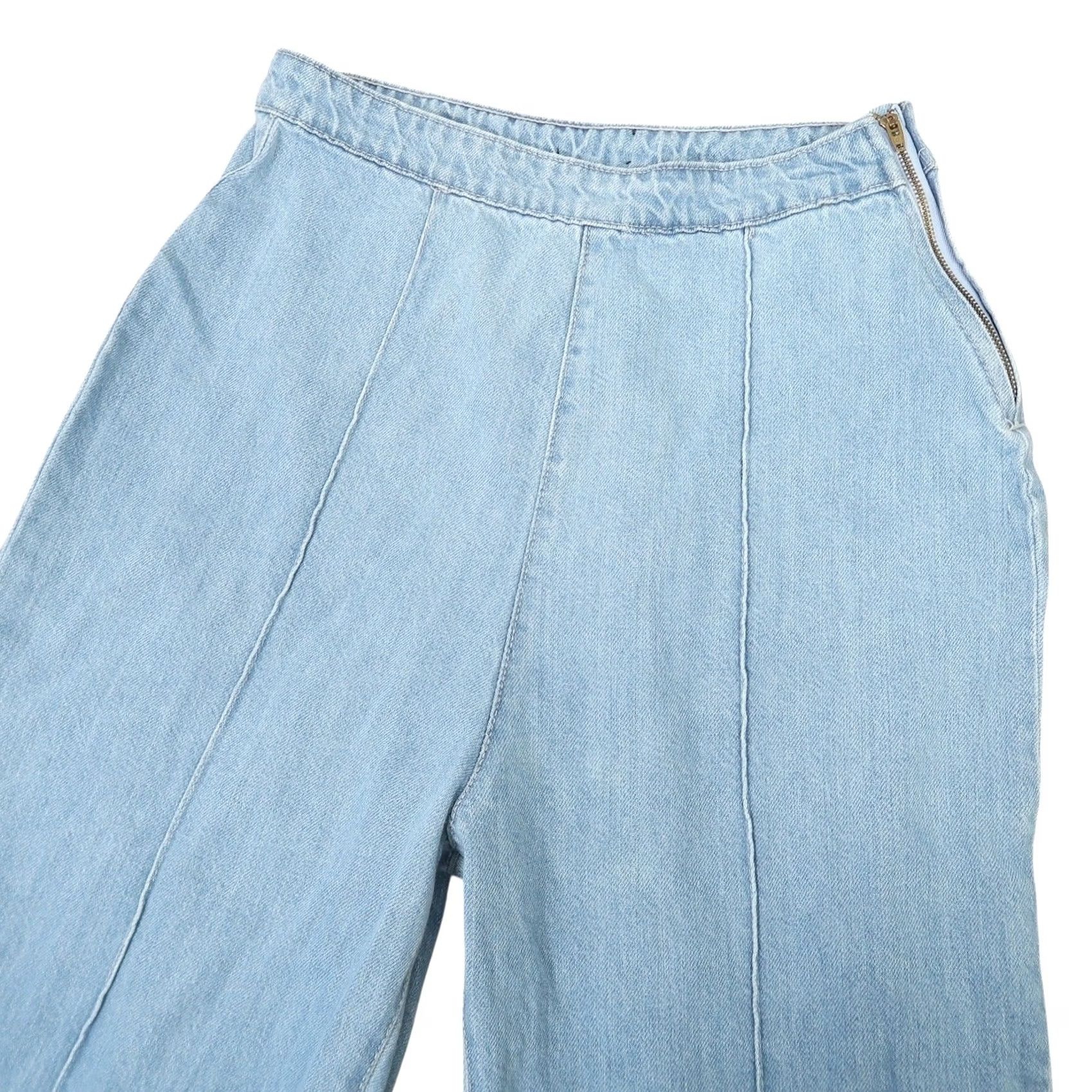 Vintage VINTAGE Jeans Side Zip Light Wash Blue Denim High Rise Straight Leg 28" Womens M Regular 31in Inseam Size 32" / US 10 / IT 46 - 2 Thumbnail