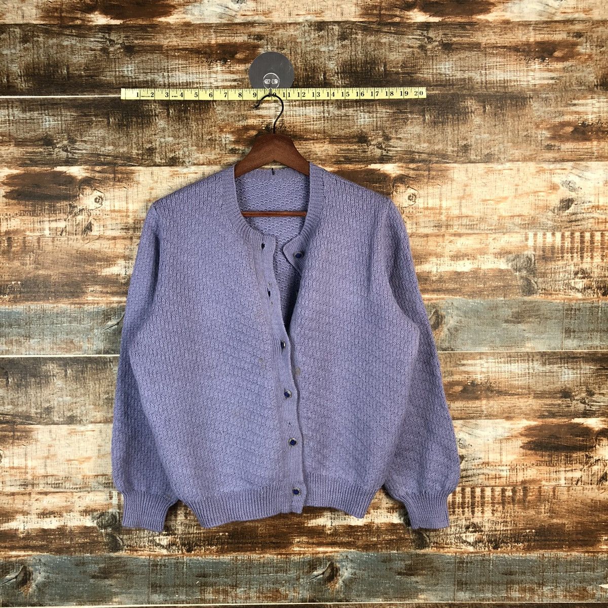 Homespun Knitwear DL Japanese Brand Purple Cardigan Knitwear #C603 Size M / US 6-8 / IT 42-44 - 1 Thumbnail