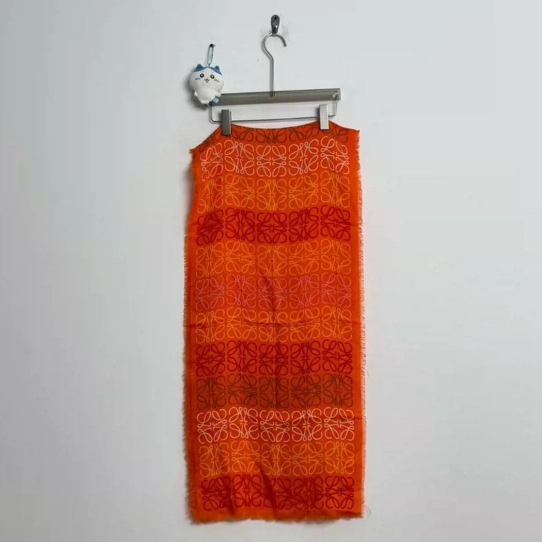 Loewe LOEWE size40*200cm Double-sided logo wool blend silk scarf Size ONE SIZE - 2 Thumbnail
