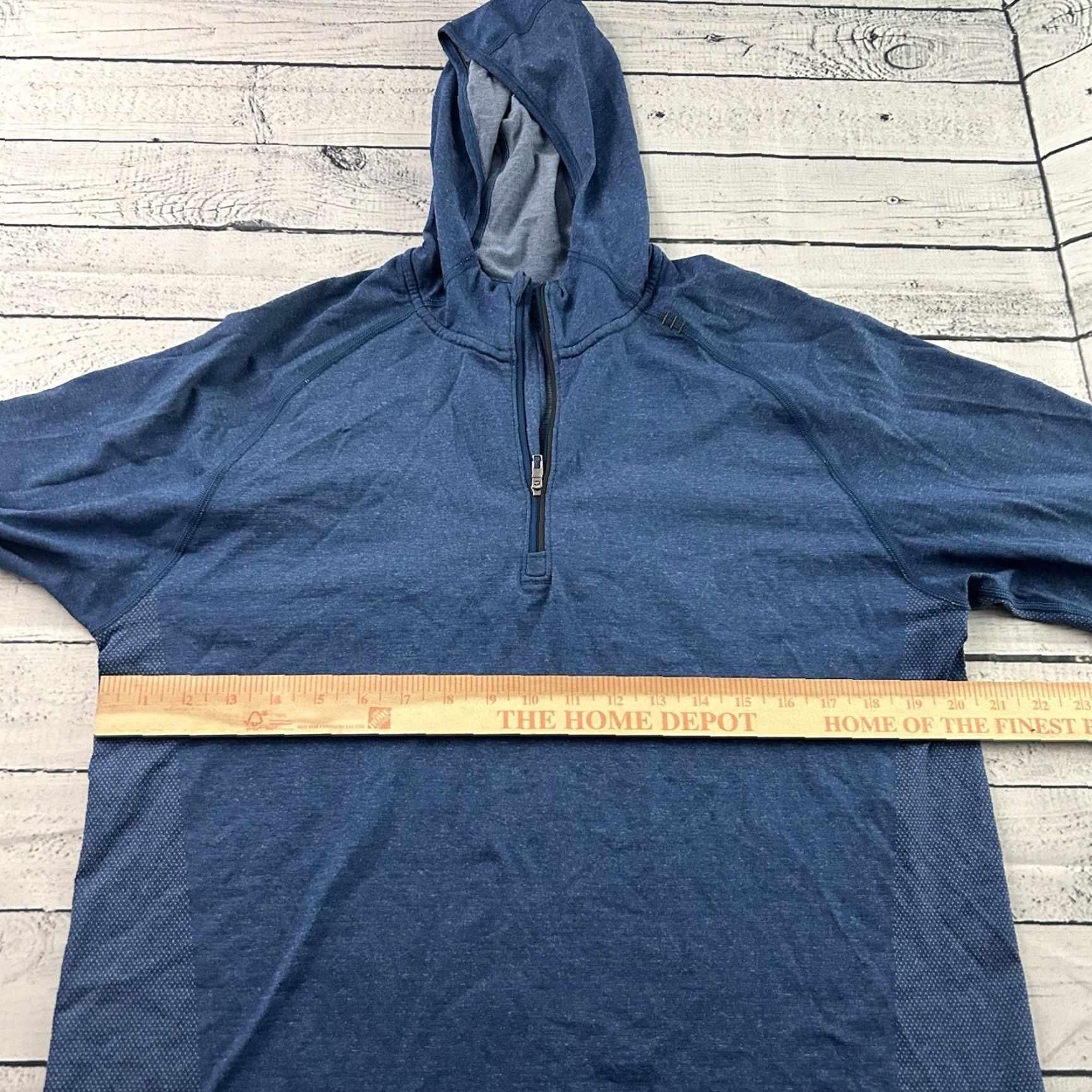 Lululemon Lululemon Metal Vent Tech Long Sleeve 1/4 Zip Lightweight Hoodie Men's Large Blue Jacket Activewear Size US L / EU 52-54 / 3 - 3 Thumbnail