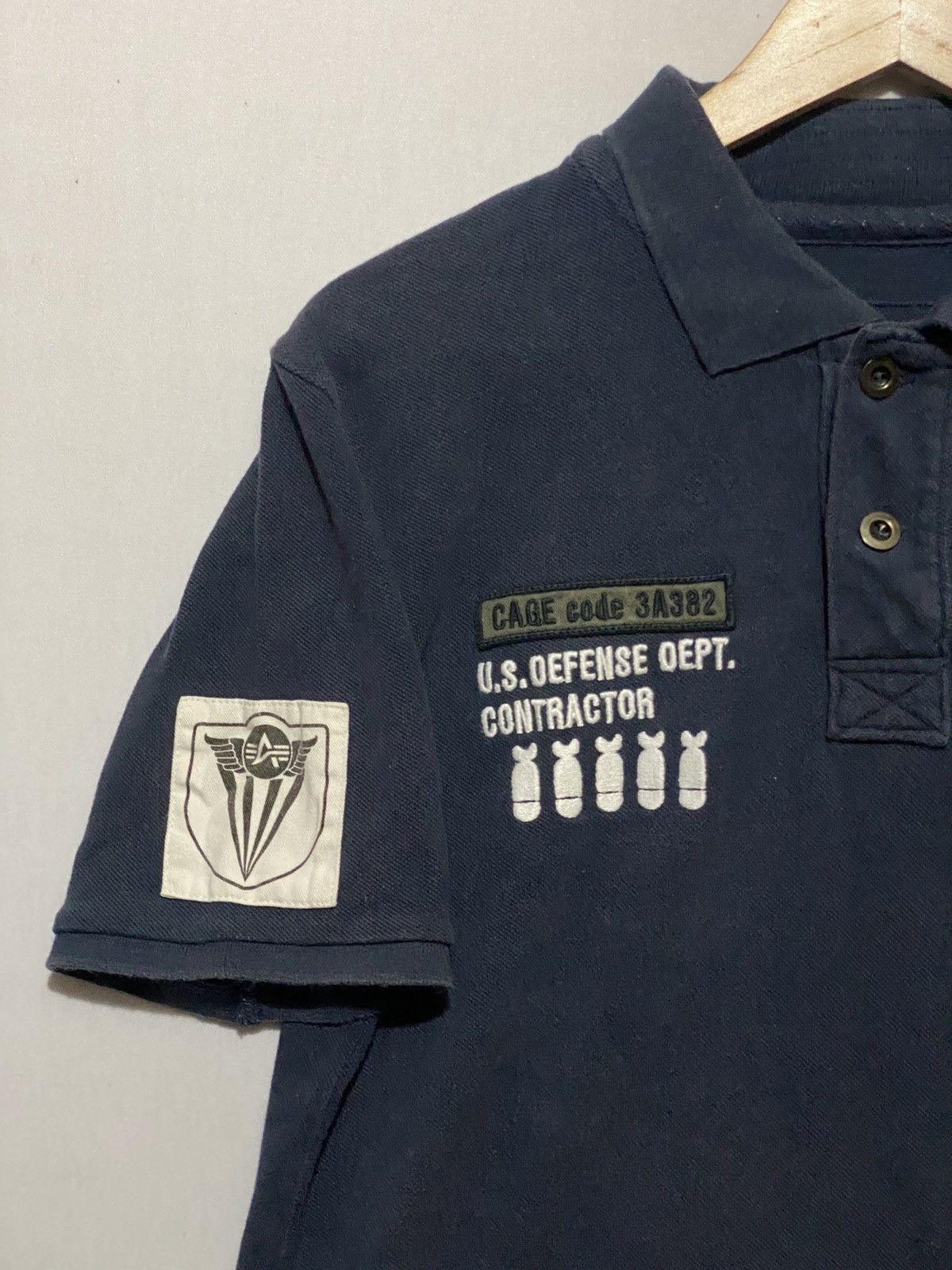 Alpha Industries × Vintage Rare🔥 Vintage alpha industries tactical polo tee Size US L / EU 52-54 / 3 - 3 Thumbnail
