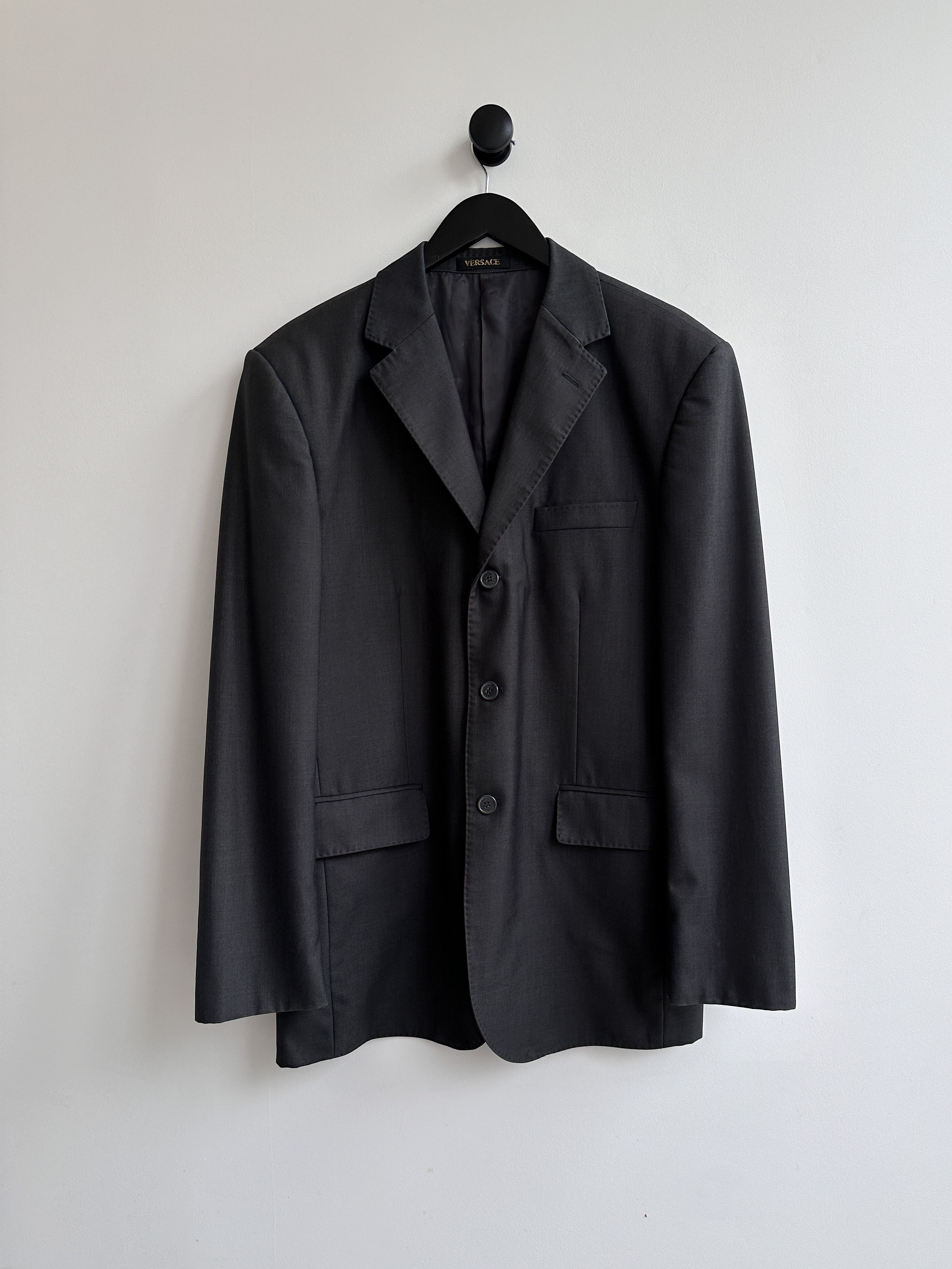 Versace Vintage Gianni Versace Gray Blazer Size 52R - 1 Thumbnail