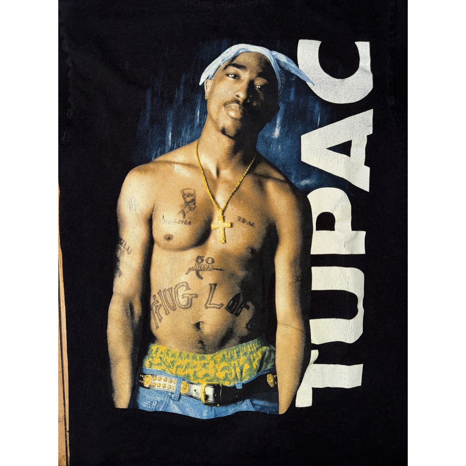 Band Tees × Vintage Vintage Y2K Tupac Rap T-Shirt Black Small 16x25 Size US S / EU 44-46 / 1 - 2 Thumbnail