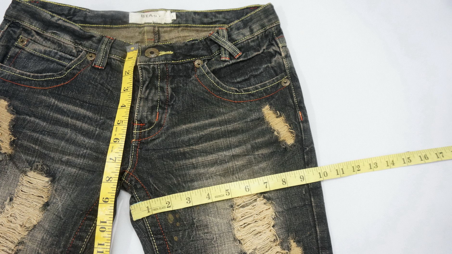 Beauty Beast Beast Japan Mud wash Flared Distressed Lowrise Jeans Size US 31 - 10 Thumbnail