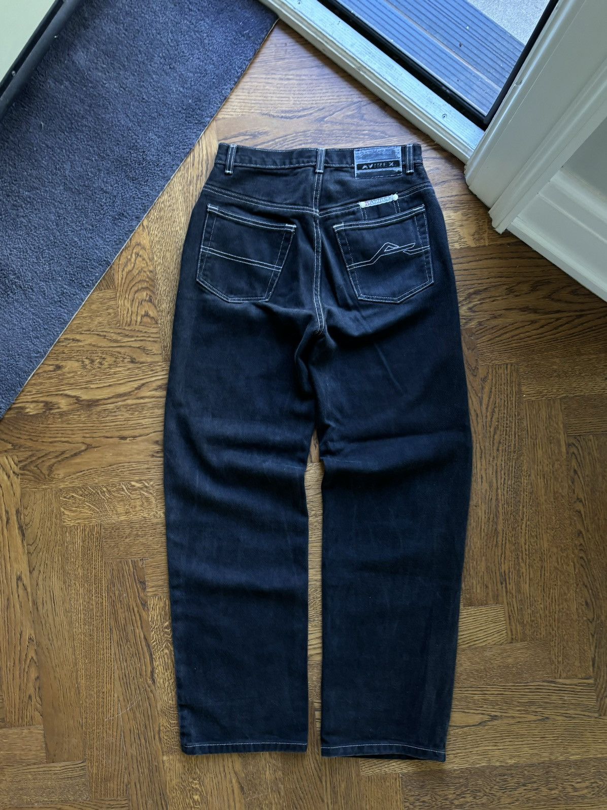 Avirex × Vintage Vintage Avirex Jeans 1990s 2000s Faded Black Denim Paco Y2K Size US 28 / EU 44 - 10 Thumbnail