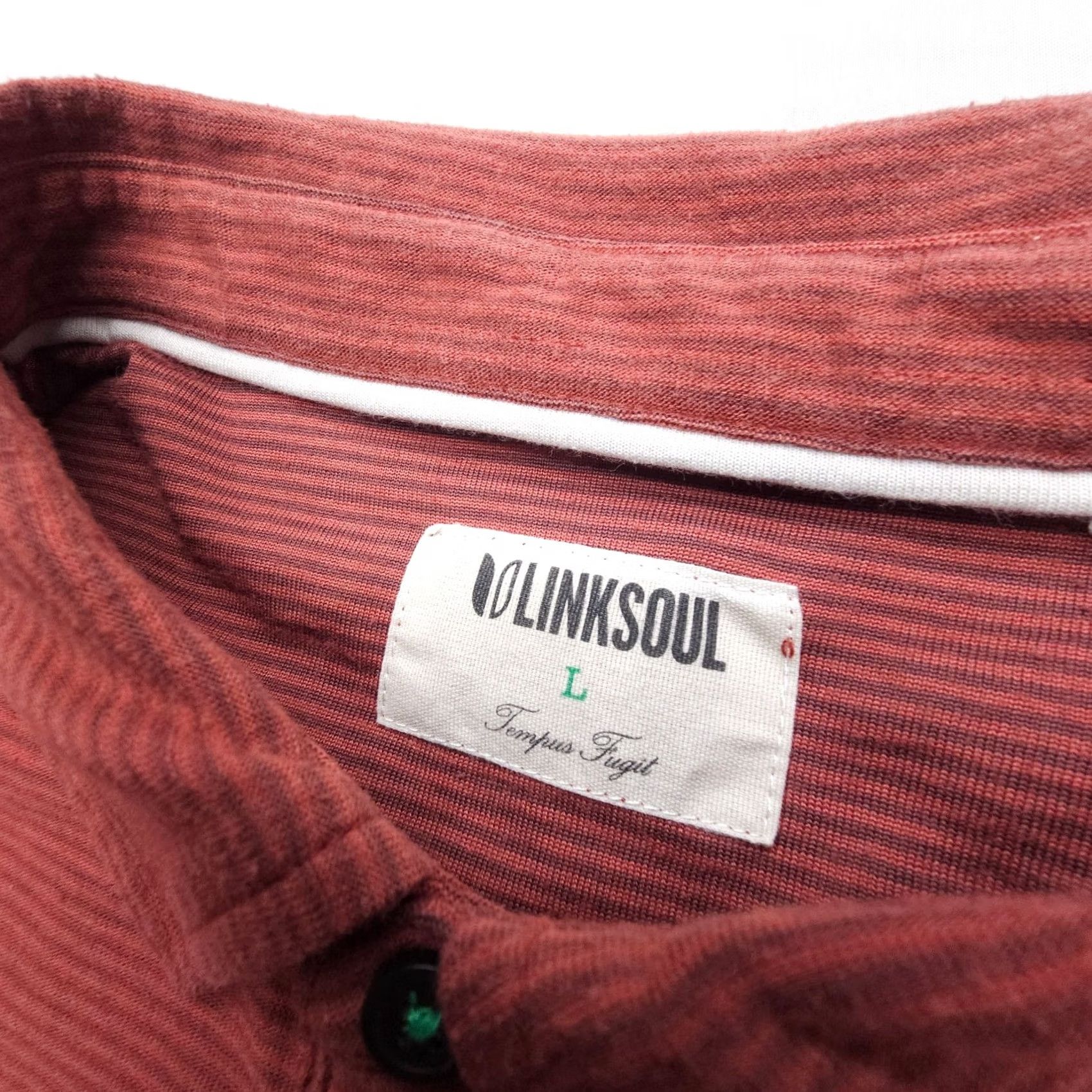 Vintage Linksoul Polo Shirt Mens L Red Striped Stretch Performance Golf Casual Shirts USA 90s Size US L / EU 52-54 / 3 - 3 Thumbnail