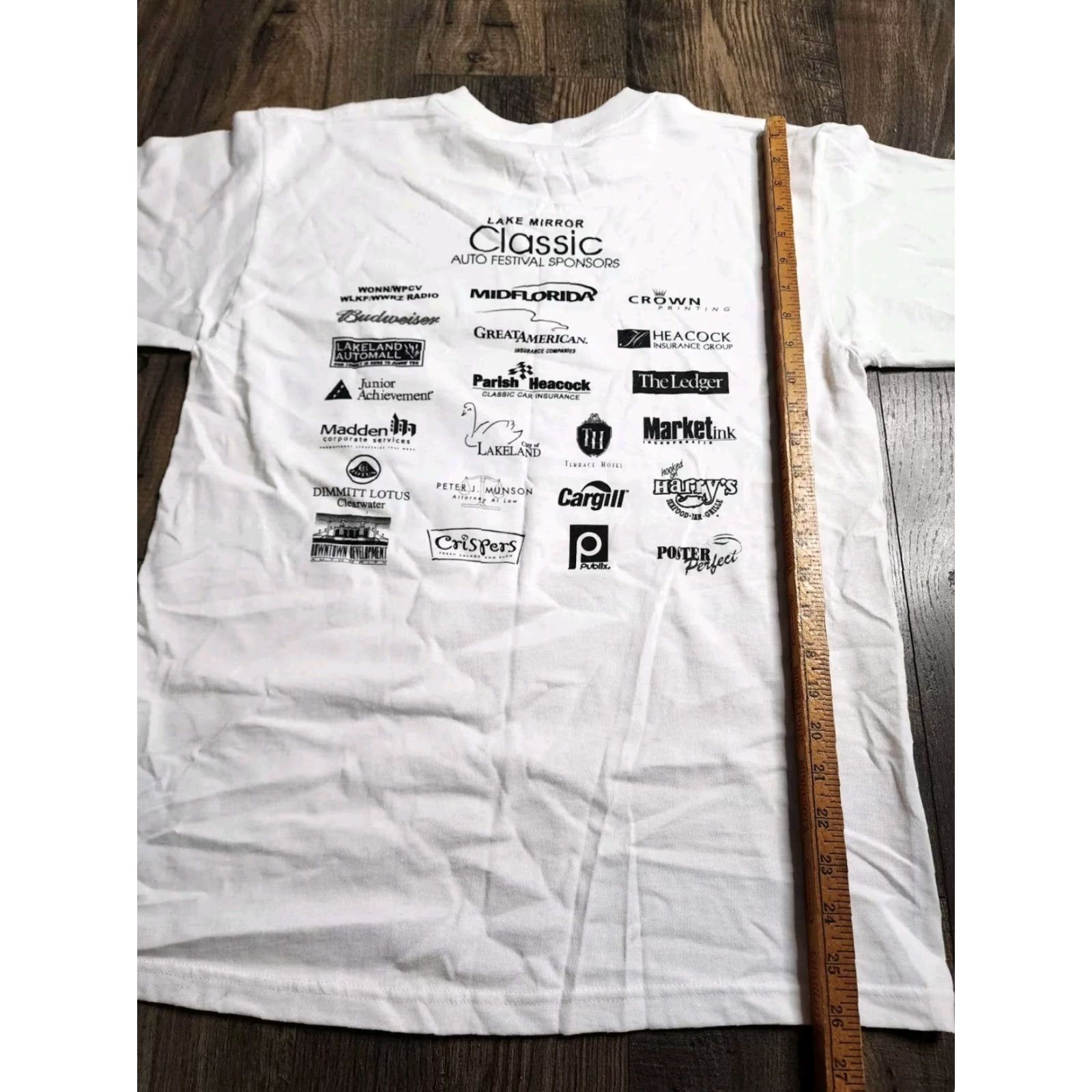 Anvil VINTAGE Anvil 90s Lake Mirror Auto Festival Classic T-Shirt Men’s M White Double Sided Size US M / EU 48-50 / 2 - 2 Thumbnail