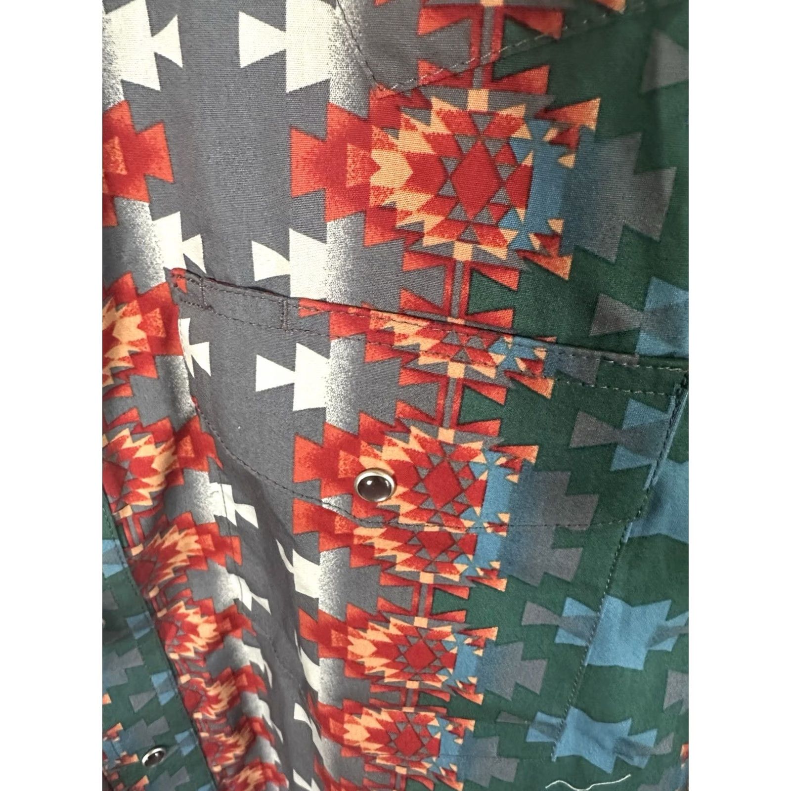 Wrangler VINTAGE Wrangler Mens Shirt 2XL Multi Pearl Aztec Southwestern Tribal Checotah Rodeo NWT Size US XXL / EU 58 / 5 - 5 Thumbnail