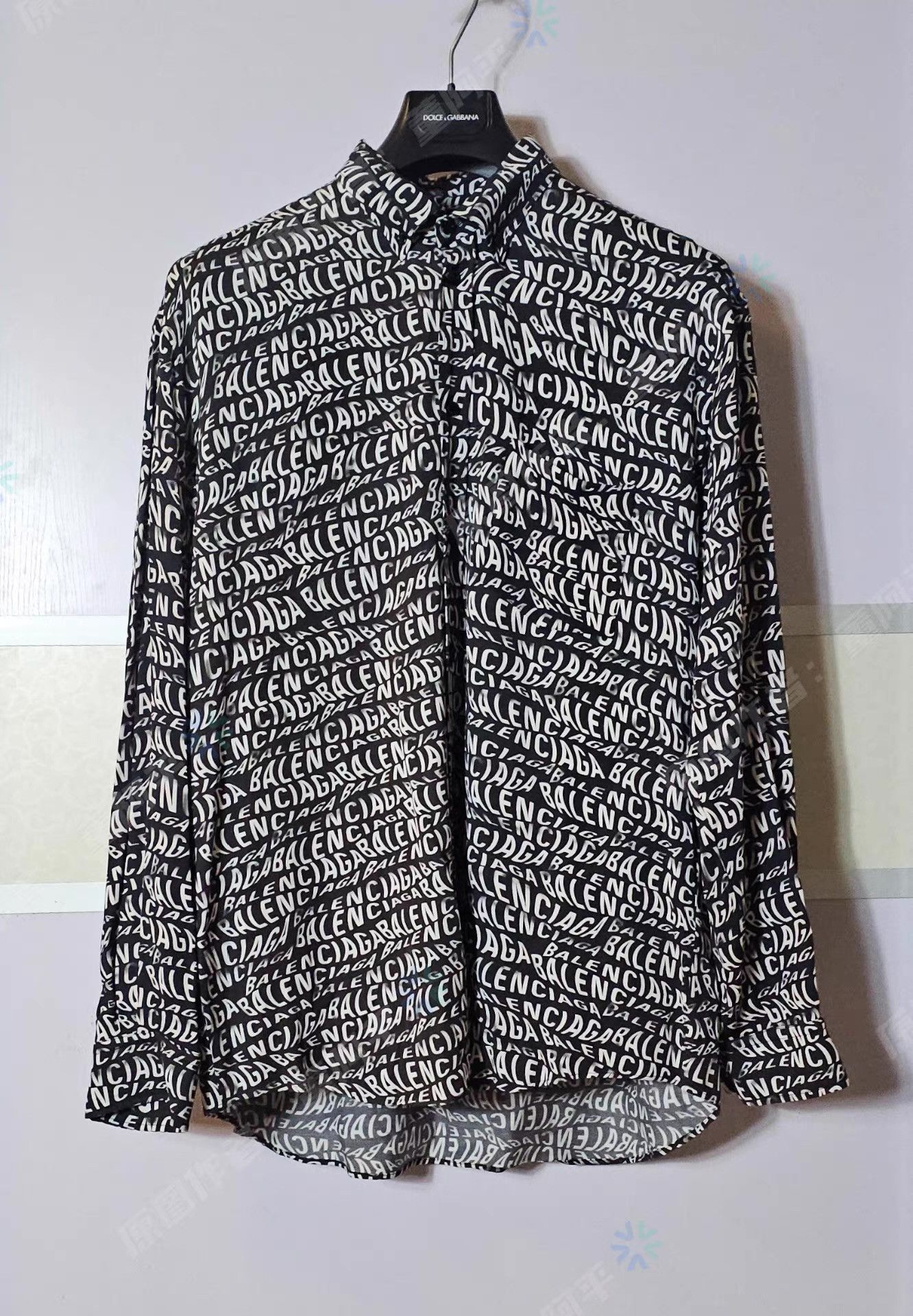 Balenciaga Balenciaga All-Over Logo Long Sleeve Shirt, Q4 Size US L / EU 52-54 / 3 - 1 Thumbnail