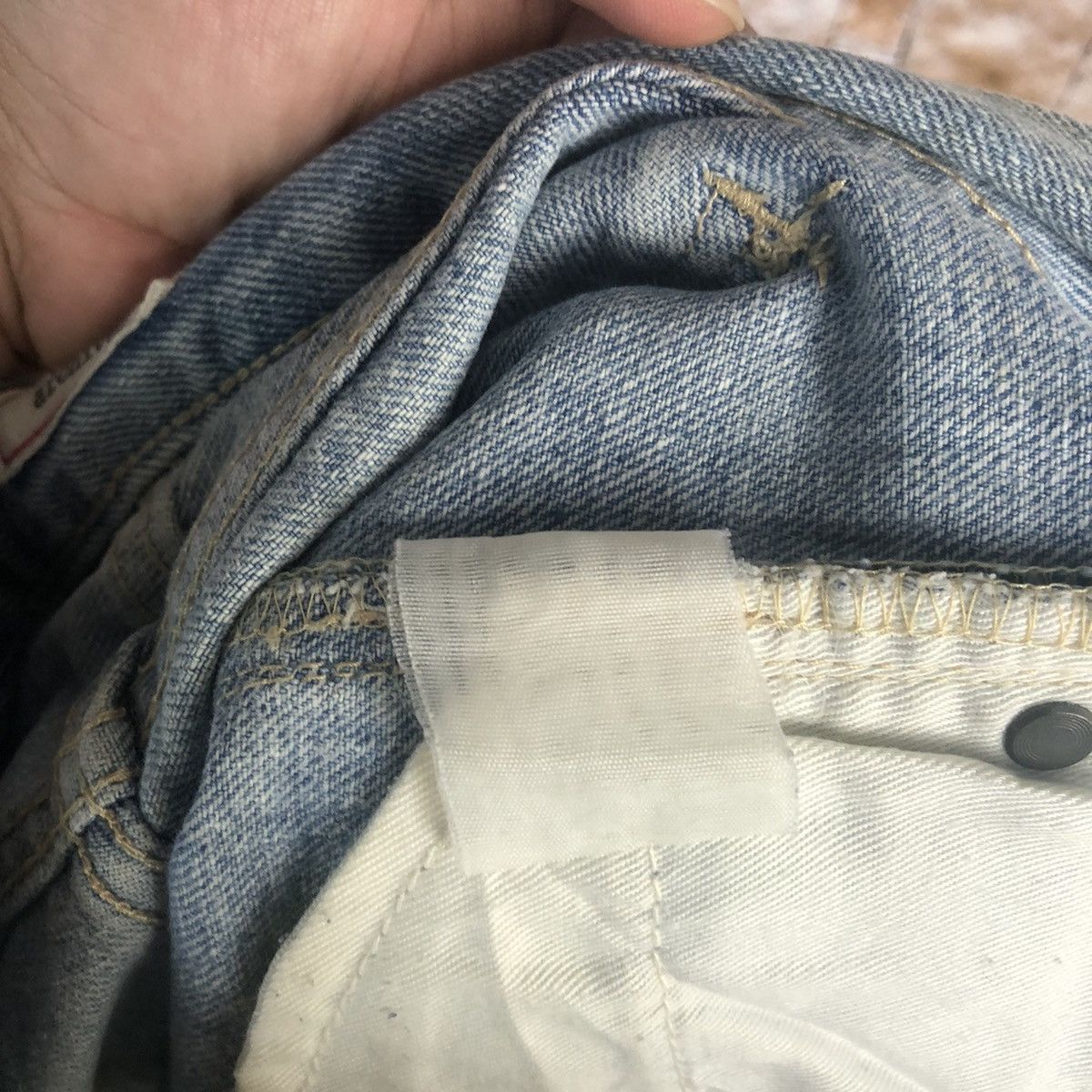 Japanese Brand Archives Blue Distressed Denim Pants #A65 Size US 30 / EU 46 - 22 Thumbnail