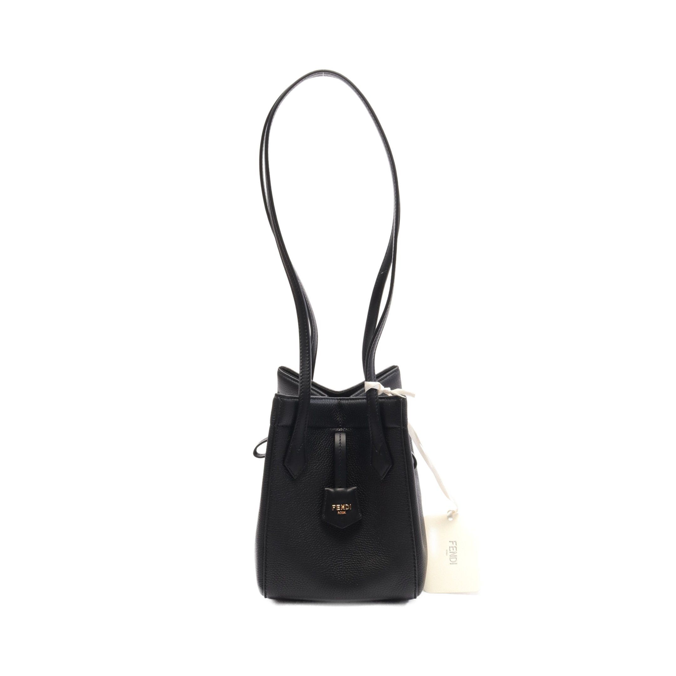 Fendi Fendi Origami Mini Shoulder Bag Leather Black Size ONE SIZE - 1 Thumbnail