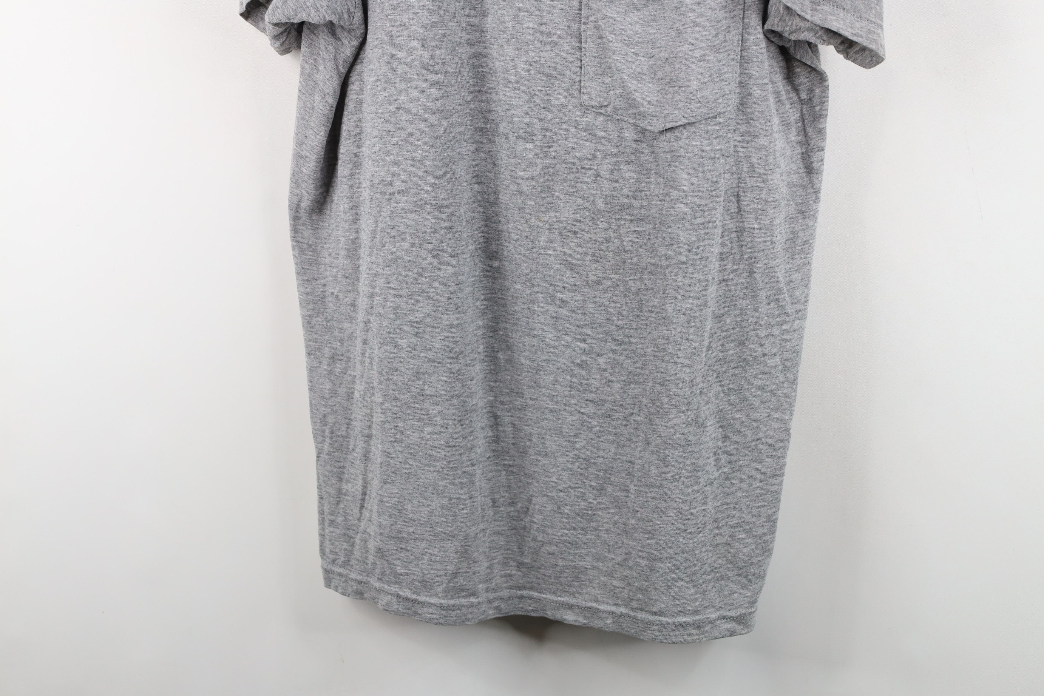 Vintage Vintage 90s Y2K Streetwear Thin Pocket T-Shirt Heather Gray Size US L / EU 52-54 / 3 - 3 Thumbnail