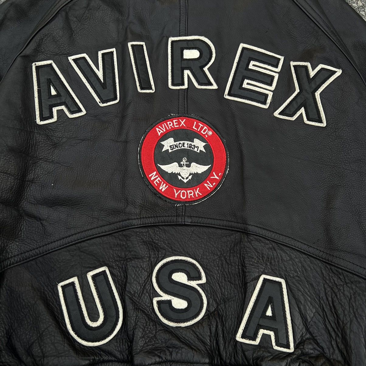 Avirex × Vintage Avirex Signature Leather Varsity Jacket Size US XS / EU 42 / 0 - 3 Thumbnail