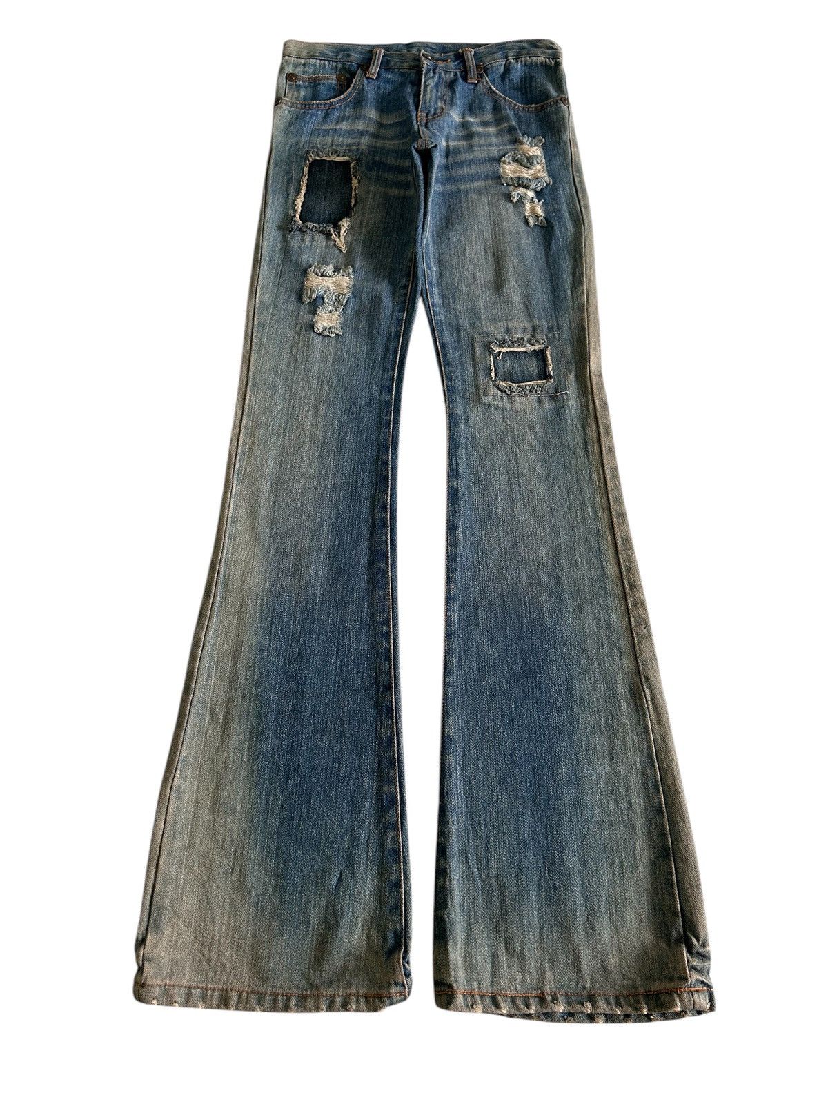 Japanese Brand × Vintage Vintage Japanese ROSA JEANS Patches Distressed Flare Denim Size US 27 - 1 Thumbnail